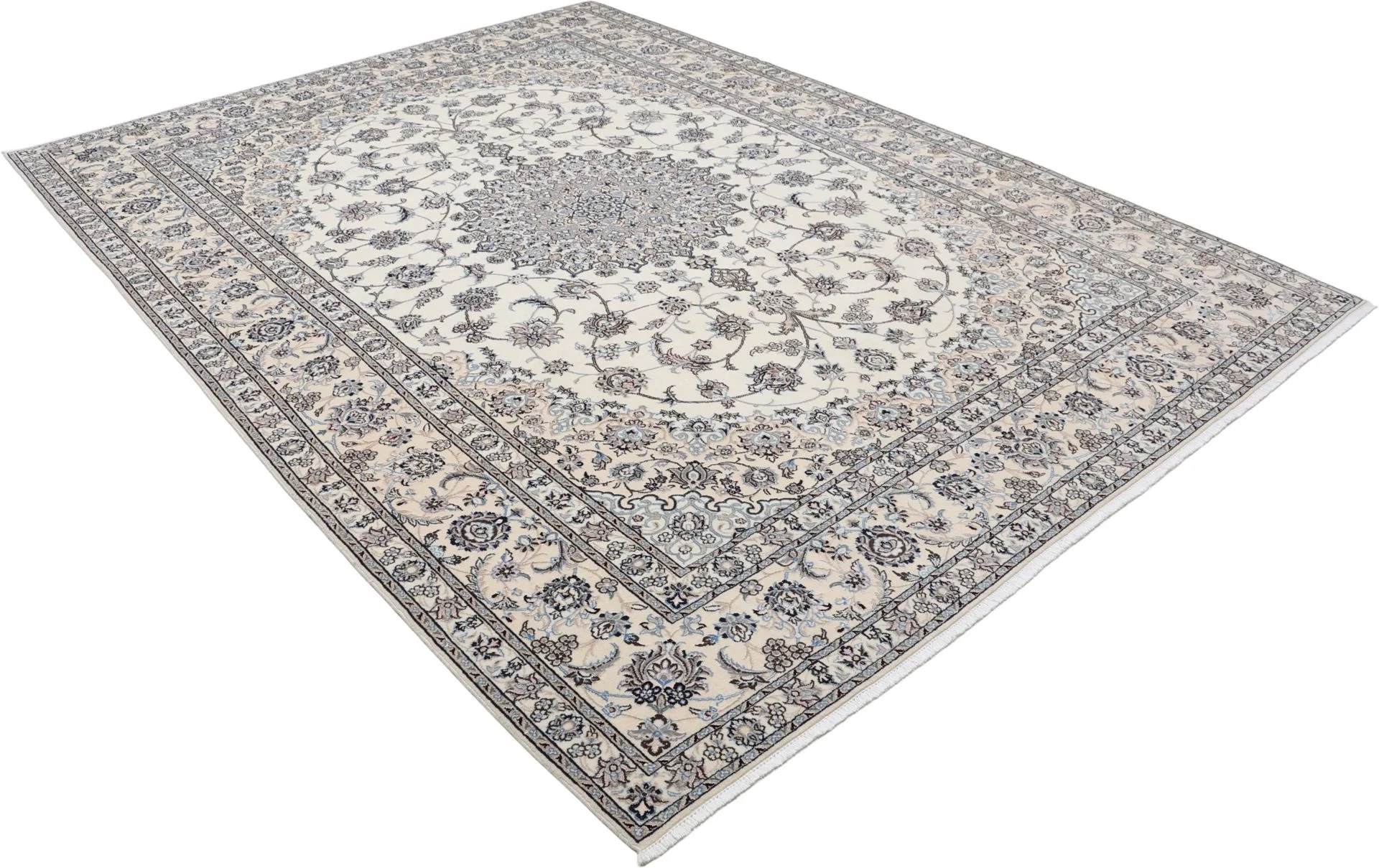 Handgeknüpfter Nain Perserteppich, 258 × 350 cm, Wolle & Seide