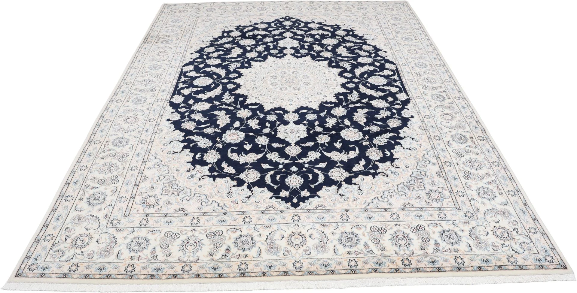 Nain Perserteppich 250 × 350 cm aus Wolle & Seide, handgeknüpft