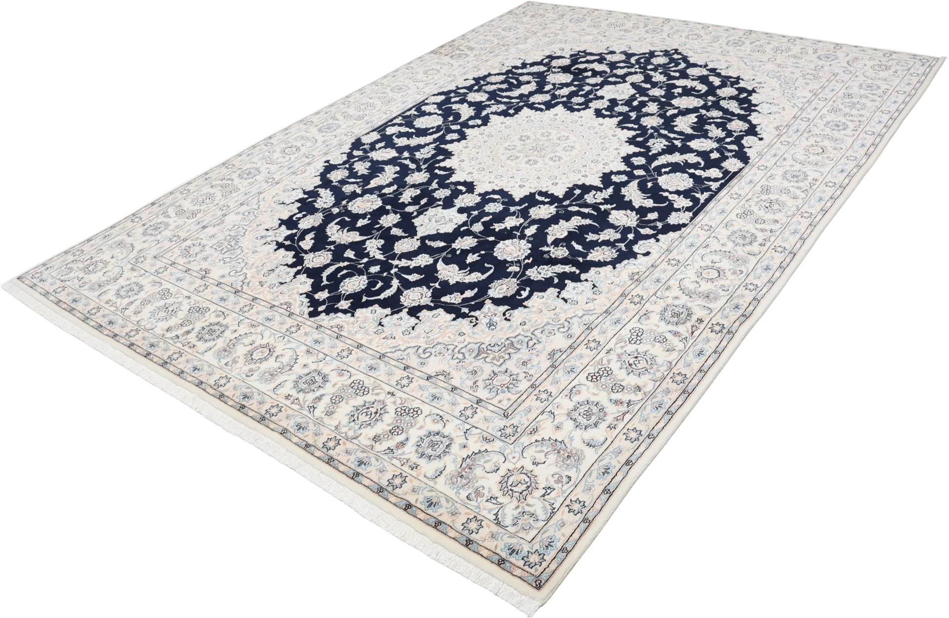 Nain Perserteppich 250 × 350 cm aus Wolle & Seide, handgeknüpft