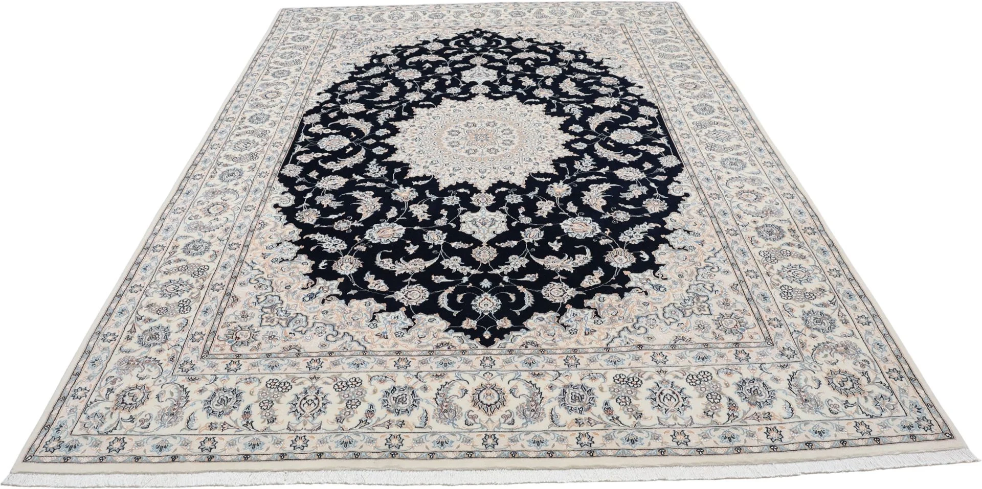 Nain Perserteppich 250 × 350 cm aus Wolle & Seide, handgeknüpft