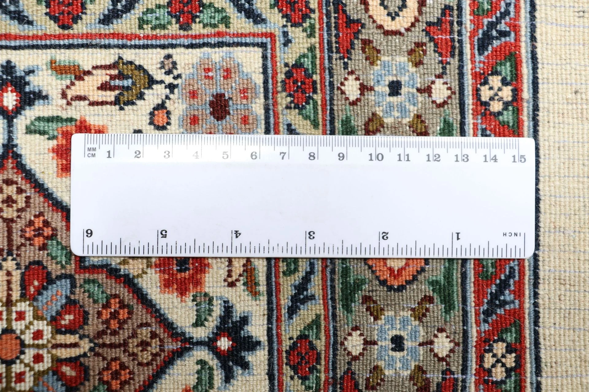 Handgeknüpfter Moud Perserteppich, 245 × 347 cm, Wolle & Seide