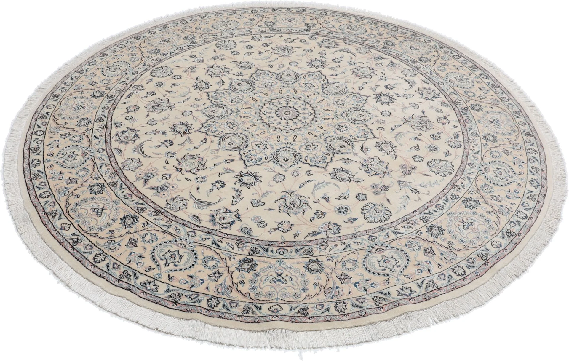 perserteppich-nain-255-x-255-cm-schurwolle-handgeknupft-rund-47 Nain Perserteppich aus Iran, 255 × 255 cm