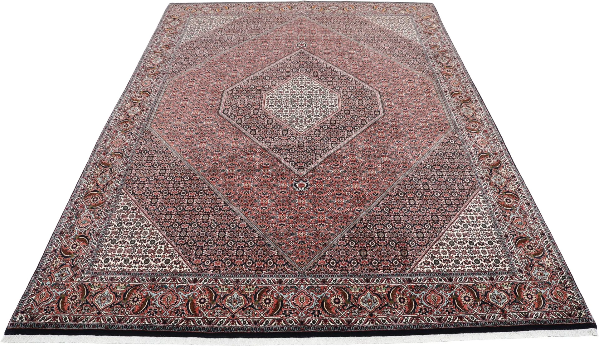Bijar Perserteppich 253 × 355 cm aus Wolle & Seide, handgeknüpft