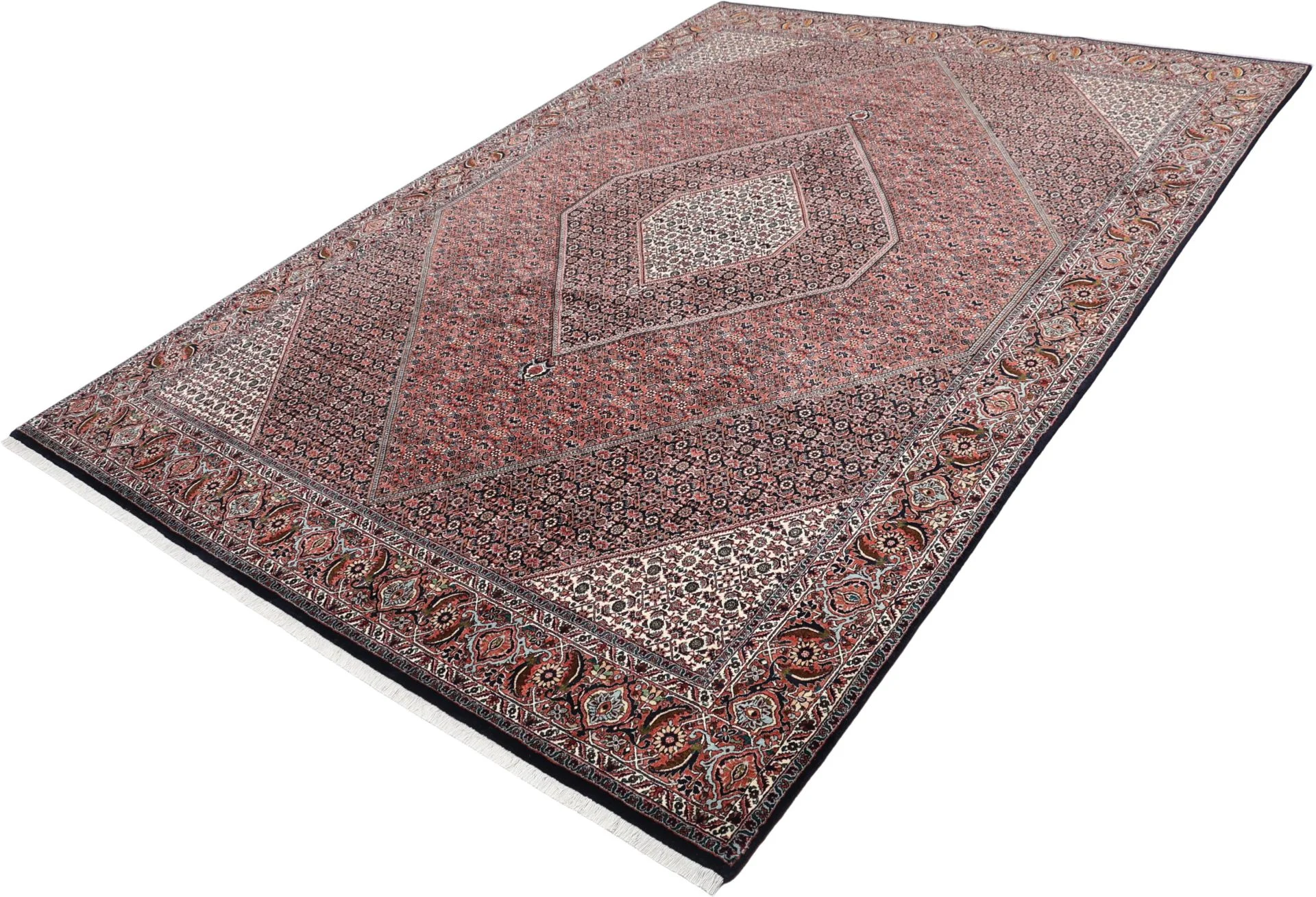 Bijar Perserteppich 253 × 355 cm aus Wolle & Seide, handgeknüpft