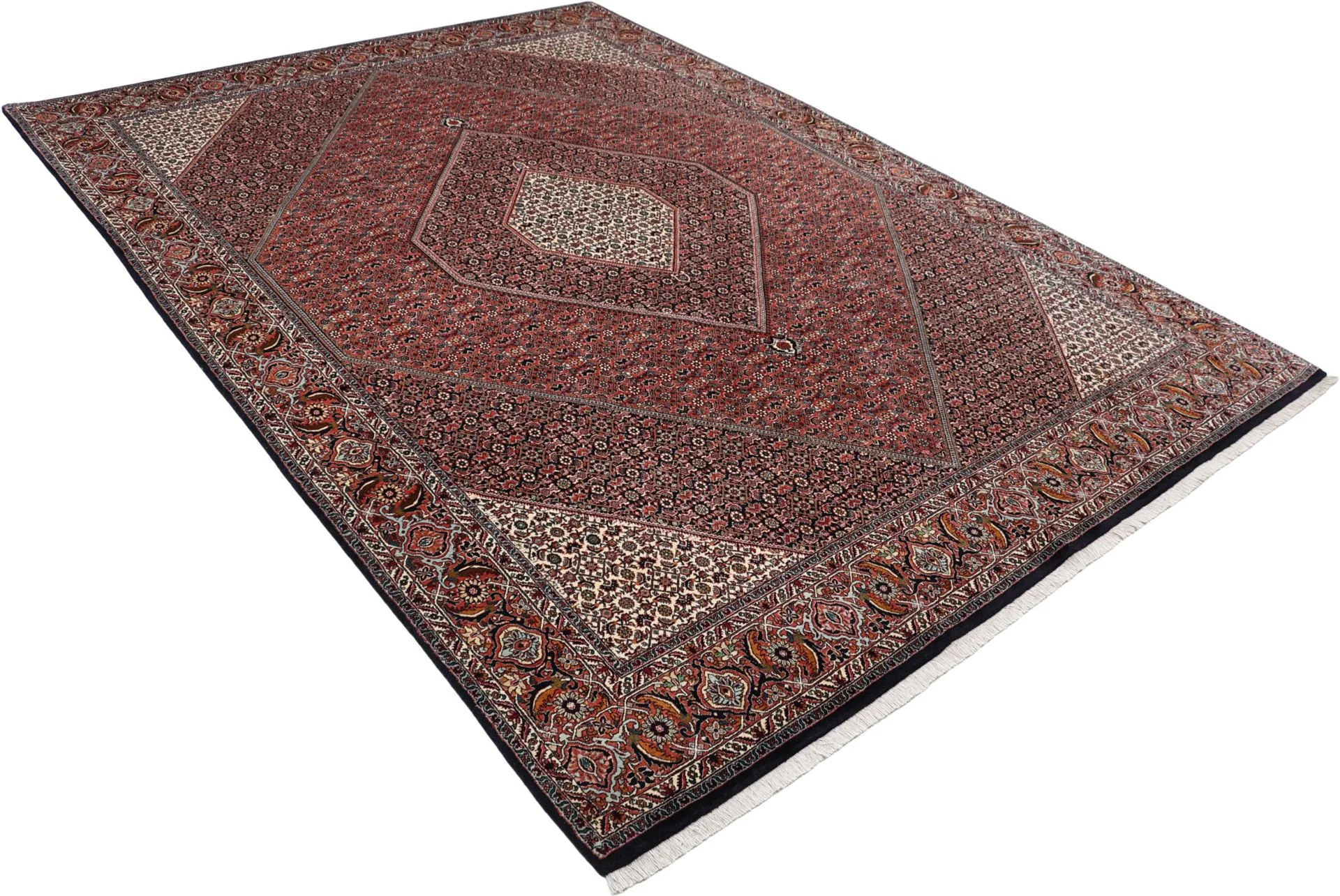 Bijar Perserteppich 253 × 355 cm aus Wolle & Seide, handgeknüpft