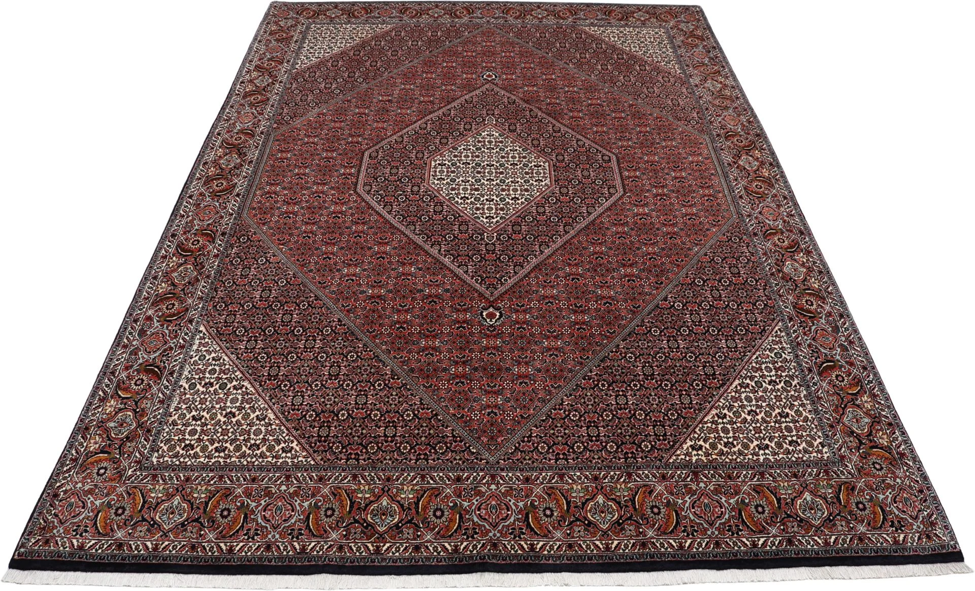 Bijar Perserteppich 253 × 355 cm aus Wolle & Seide, handgeknüpft