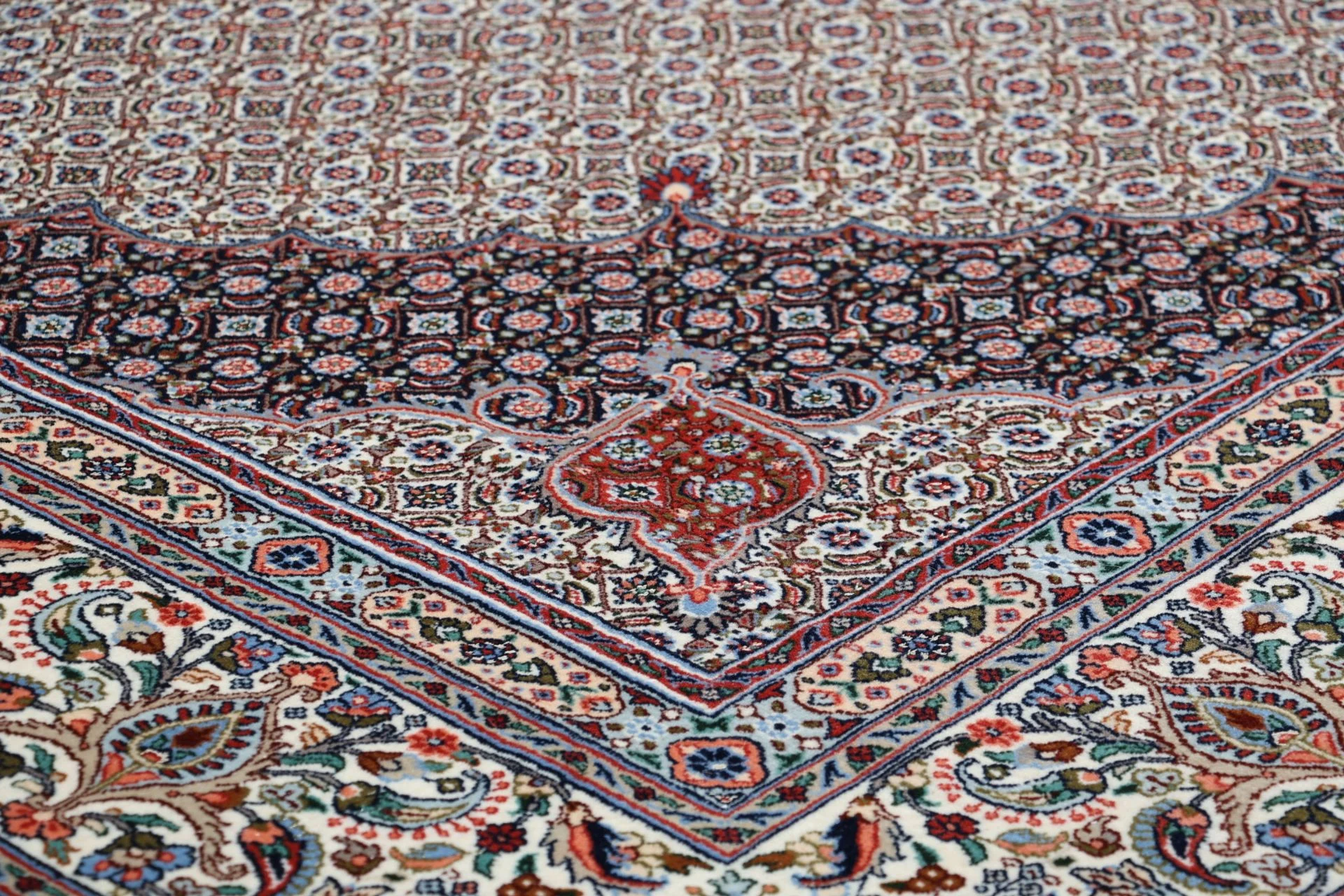Moud Perserteppich 256 × 348 cm aus Wolle & Seide, handgeknüpft