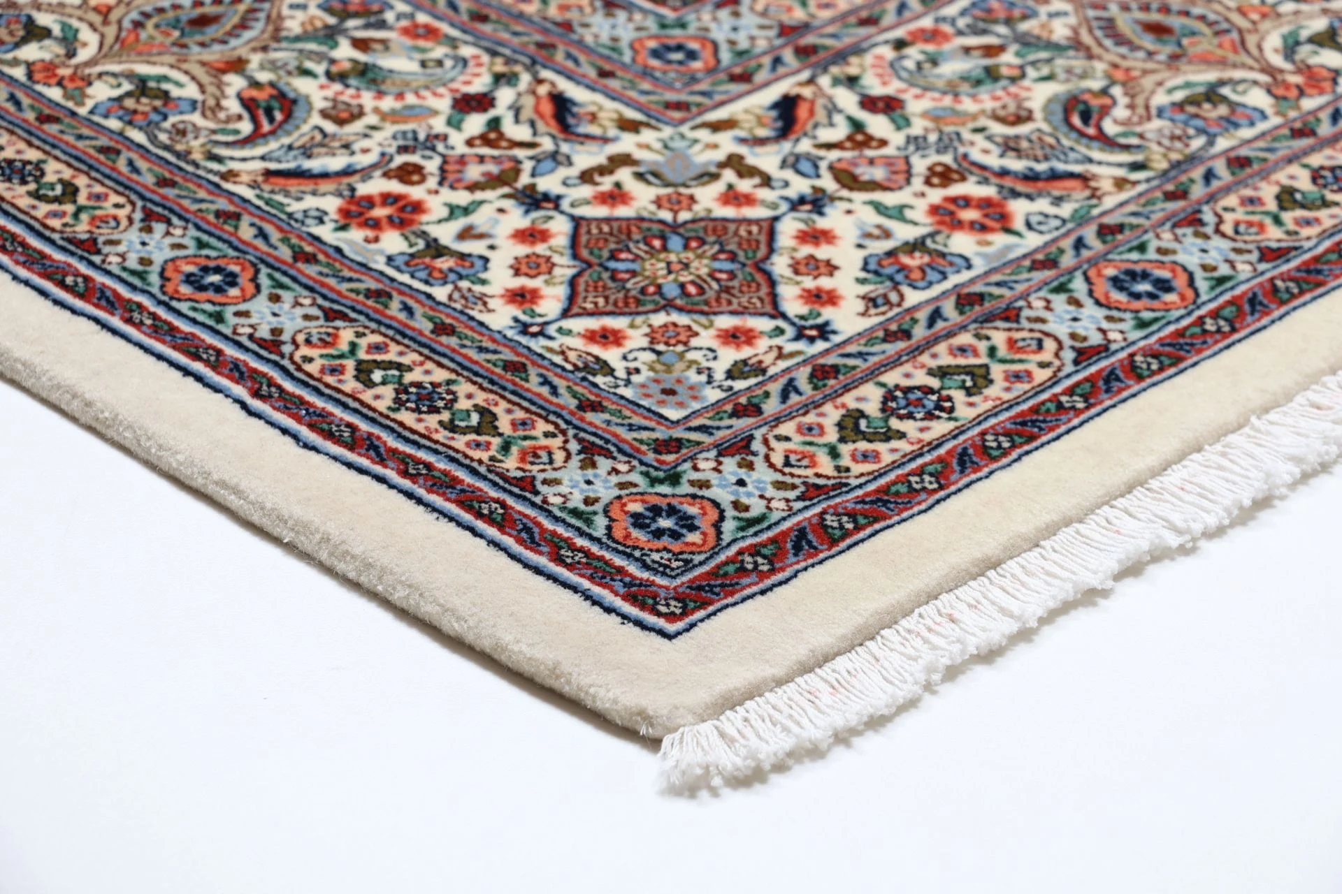 Moud Perserteppich 256 × 348 cm aus Wolle & Seide, handgeknüpft