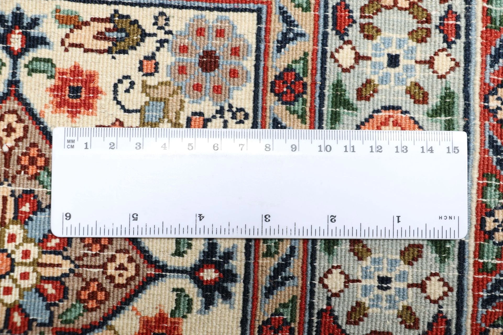 Moud Perserteppich 256 × 348 cm aus Wolle & Seide, handgeknüpft