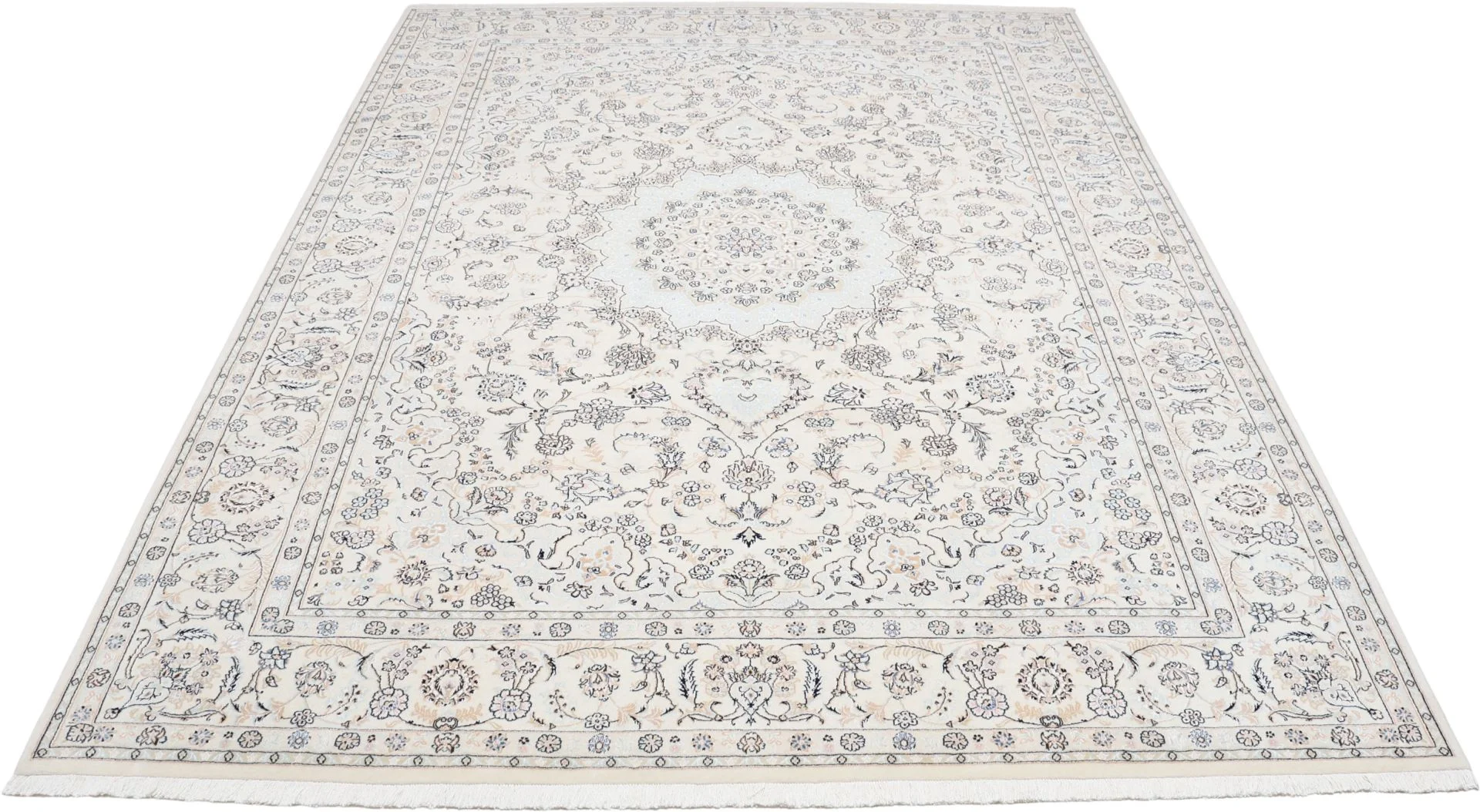 Nain Perserteppich 255 × 350 cm aus Wolle & Seide, handgeknüpft
