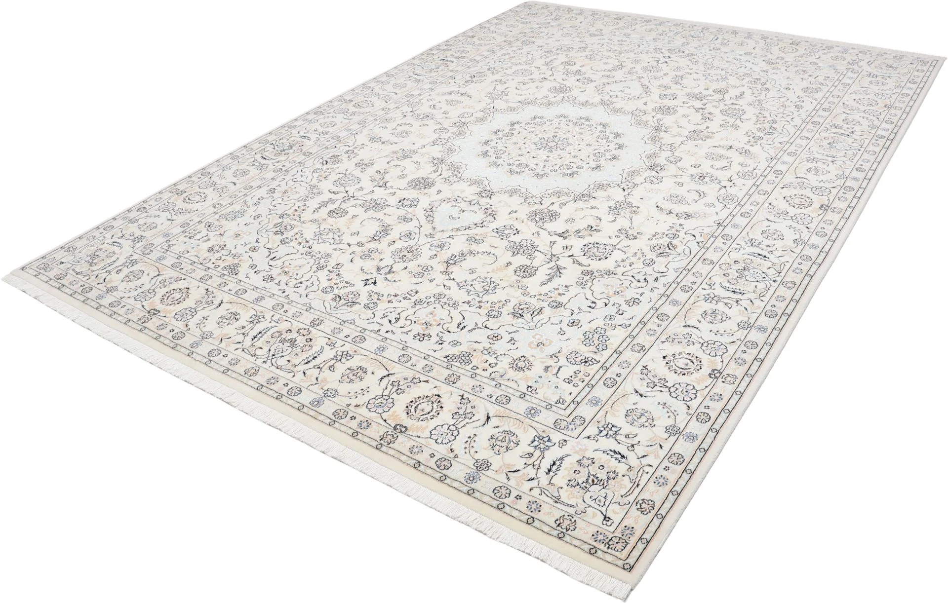 Nain Perserteppich 255 × 350 cm aus Wolle & Seide, handgeknüpft