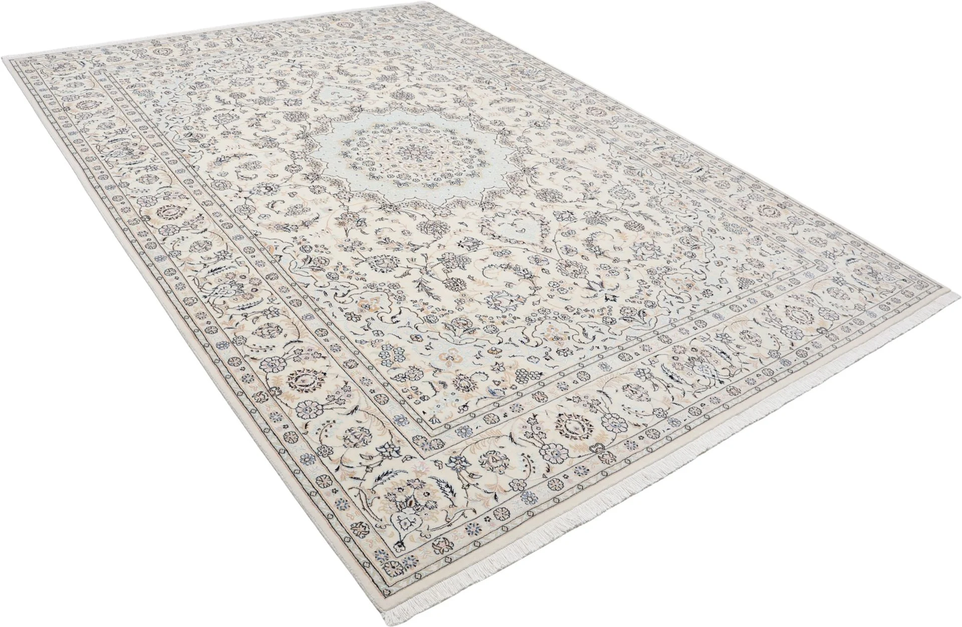 Nain Perserteppich 255 × 350 cm aus Wolle & Seide, handgeknüpft