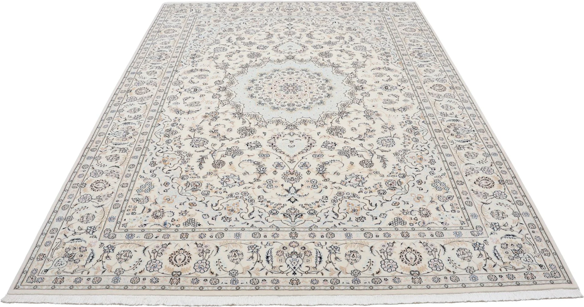 Nain Perserteppich 255 × 350 cm aus Wolle & Seide, handgeknüpft