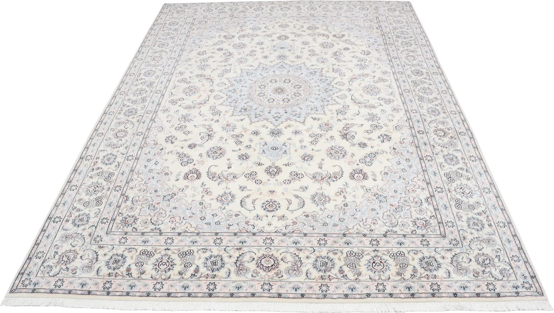 Nain Perserteppich 246 × 344 cm aus Wolle & Seide, handgeknüpft