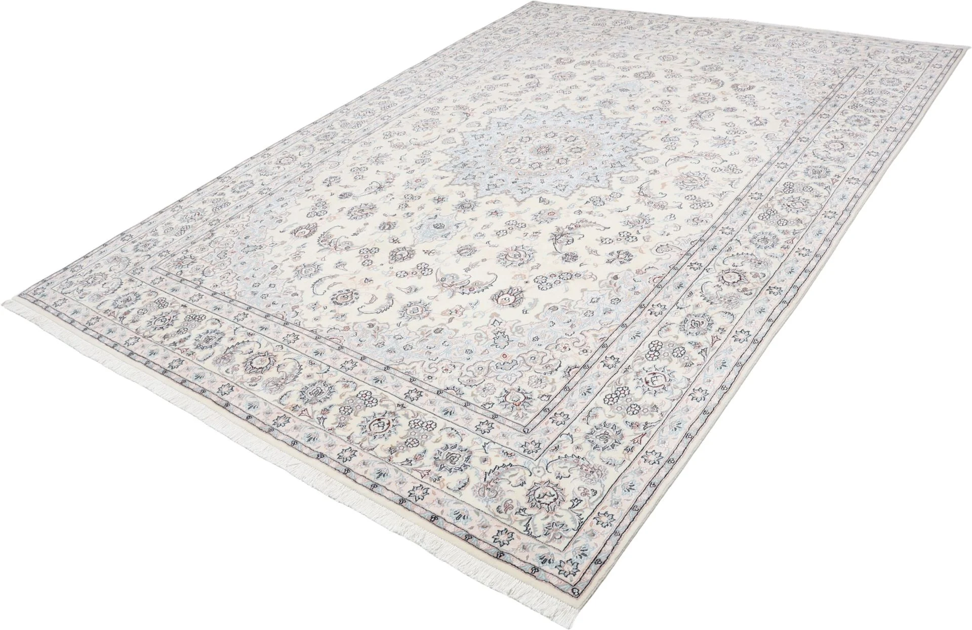 Nain Perserteppich 246 × 344 cm aus Wolle & Seide, handgeknüpft