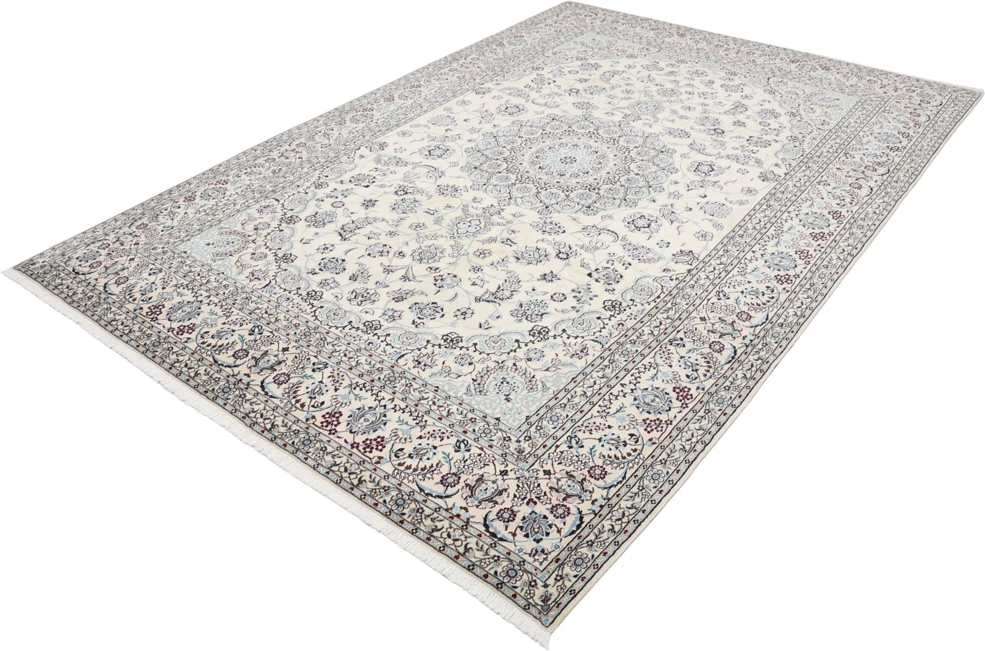 Handgeknüpfter Nain Perserteppich, 247 × 354 cm, Wolle & Seide