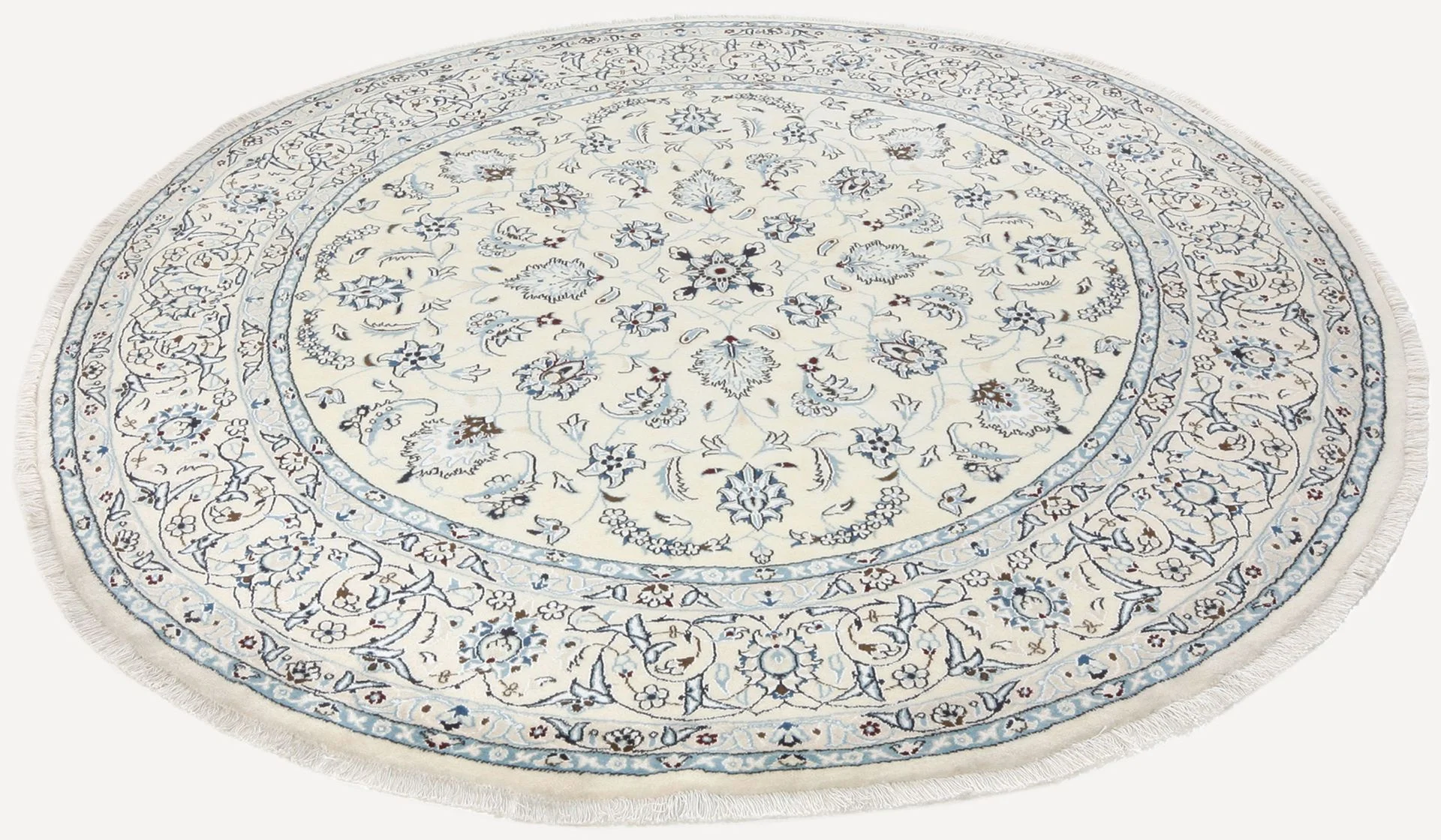 Handgeknüpfter Ghom Perserteppich, 200 × 200 cm, Wolle & Seide