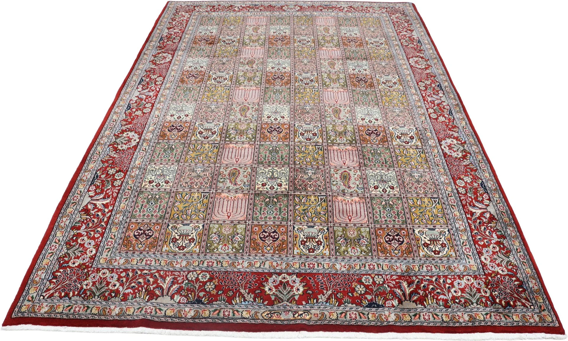 Moud Perserteppich 207 × 300 cm aus Wolle & Seide, handgeknüpft