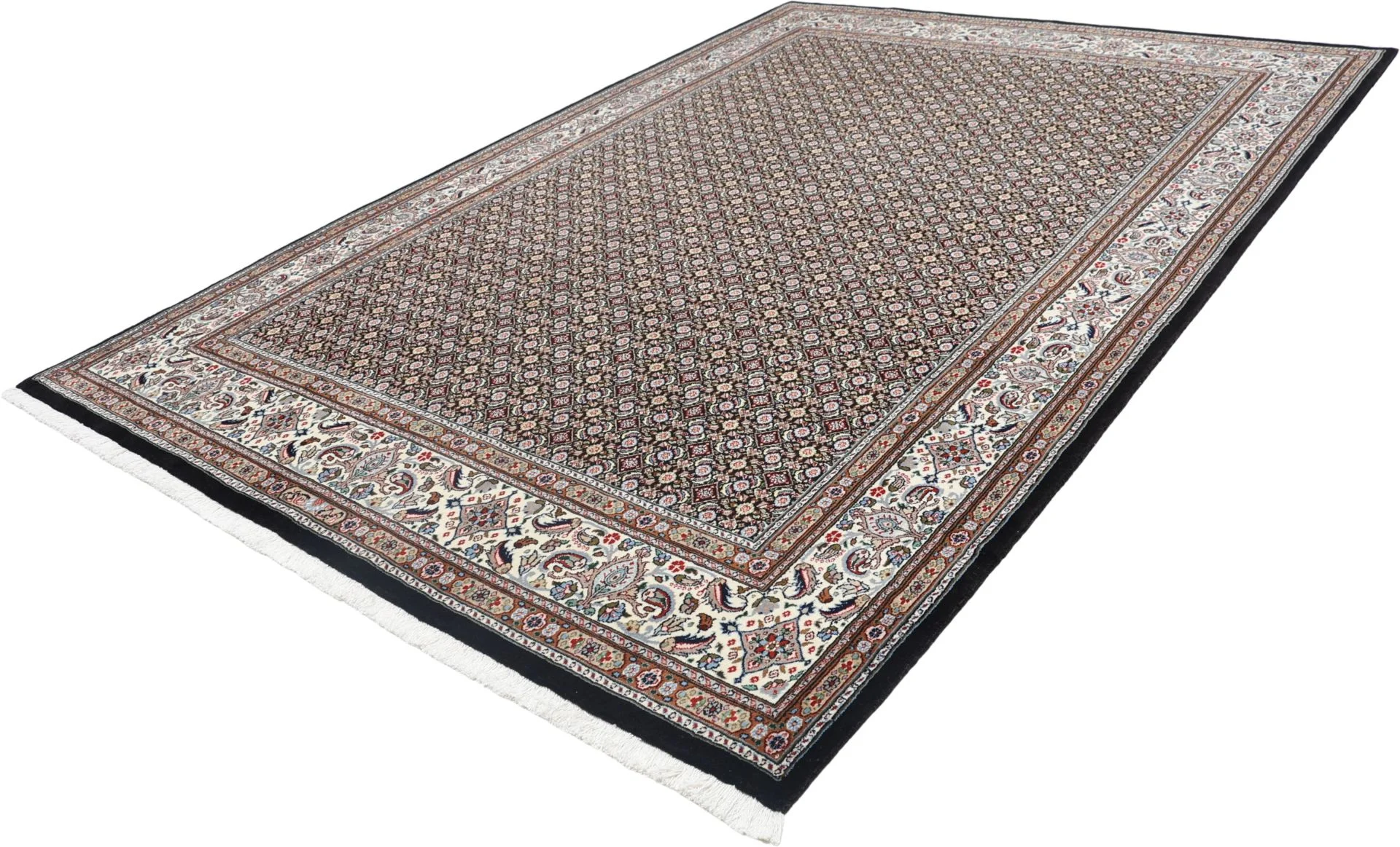 Moud Perserteppich 210 × 297 cm aus Wolle & Seide, handgeknüpft