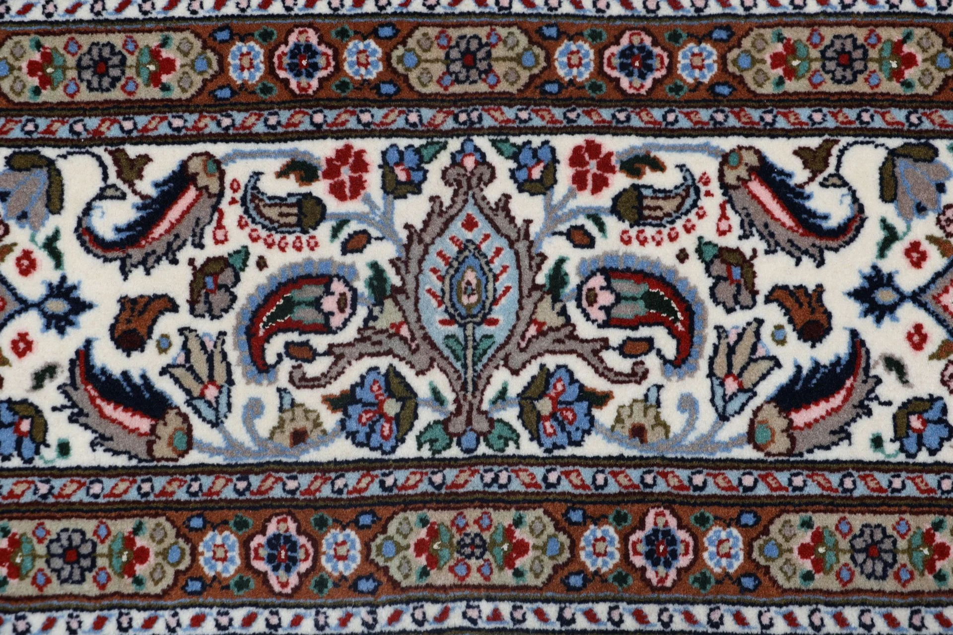 Moud Perserteppich 210 × 297 cm aus Wolle & Seide, handgeknüpft