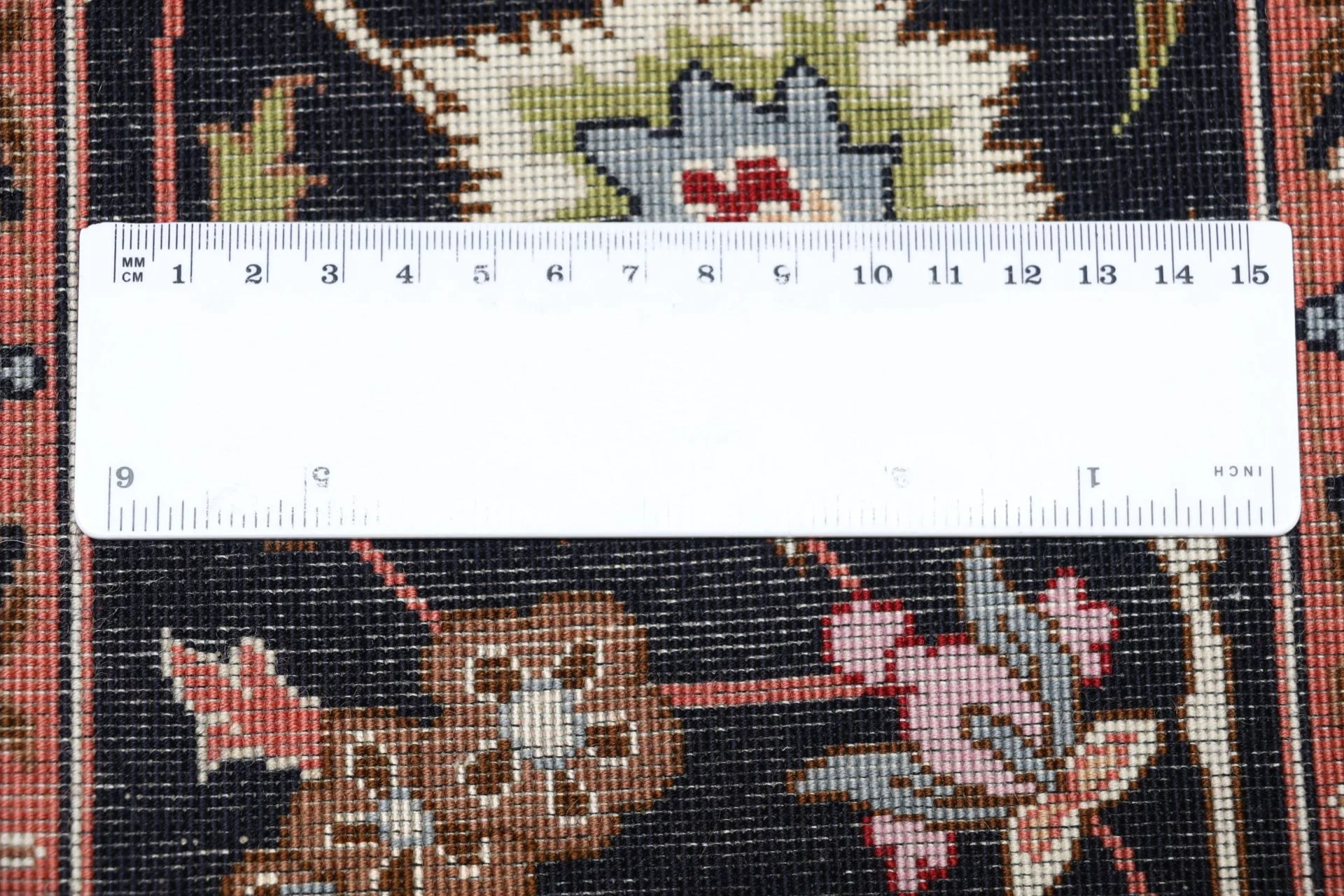 Handgeknüpfter Täbriz Perserteppich, 200 × 302 cm, Wolle & Seide