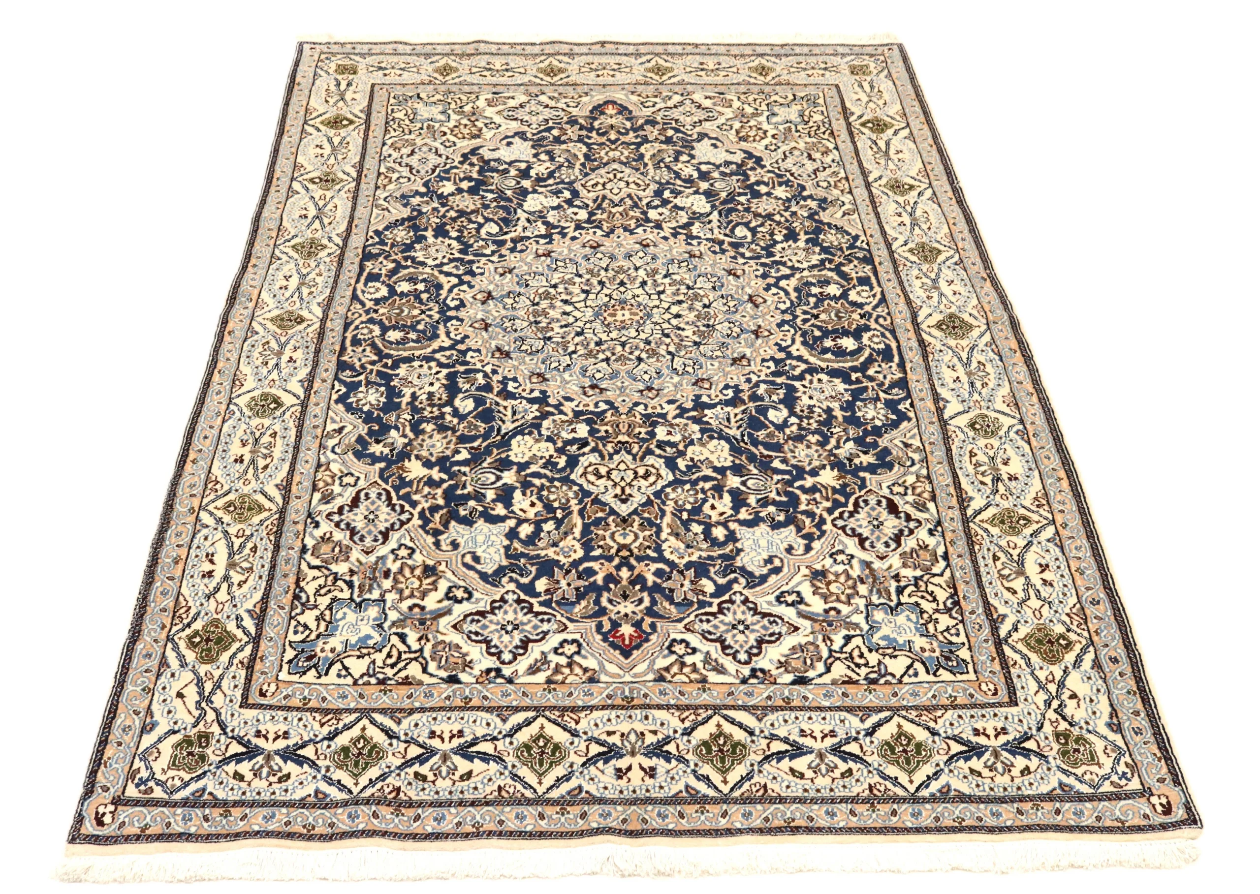 Nain Perserteppich 258 × 160 cm aus Wolle & Seide, handgeknüpft