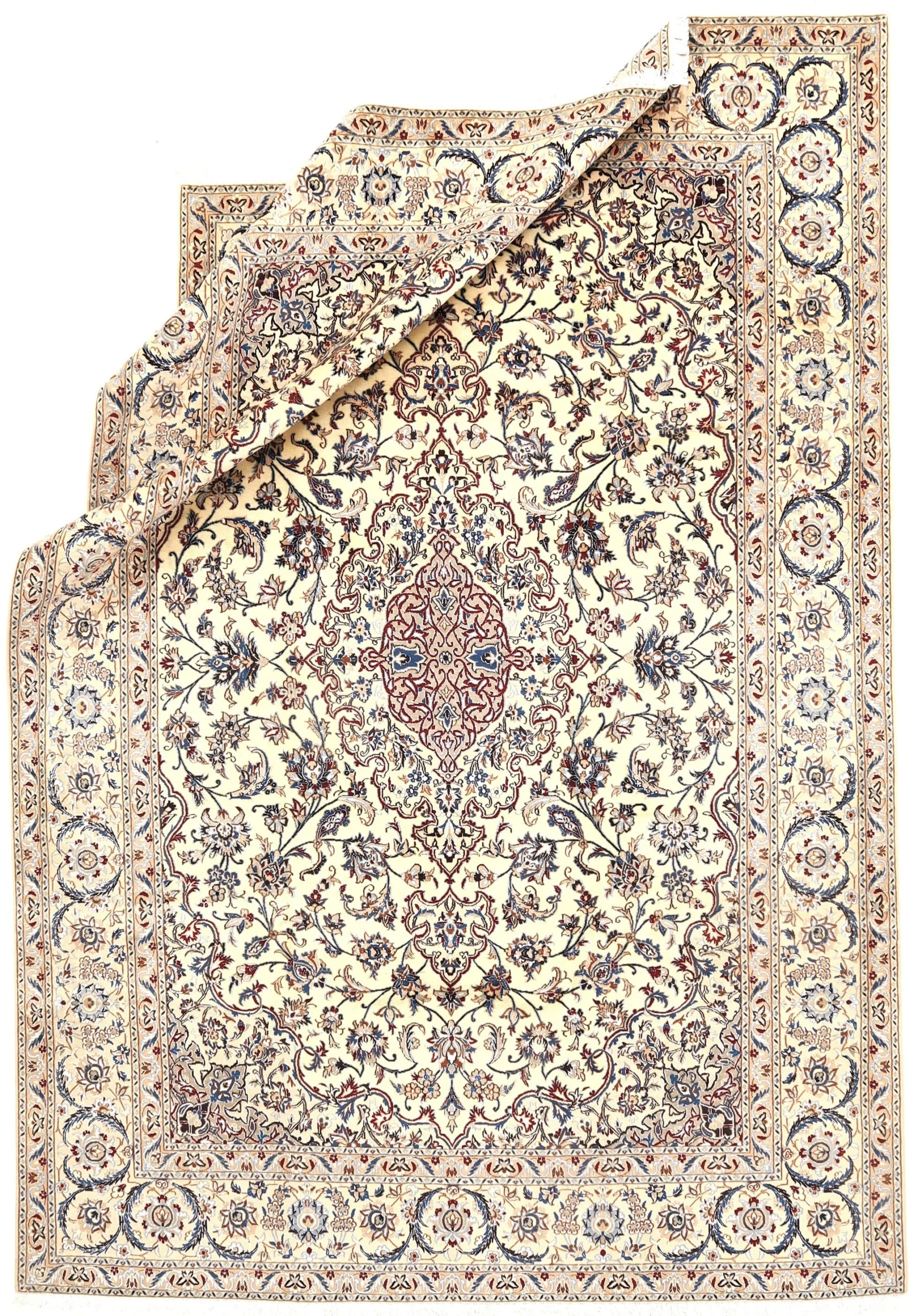 Nain Perserteppich 305 × 205 cm aus Wolle & Seide, handgeknüpft