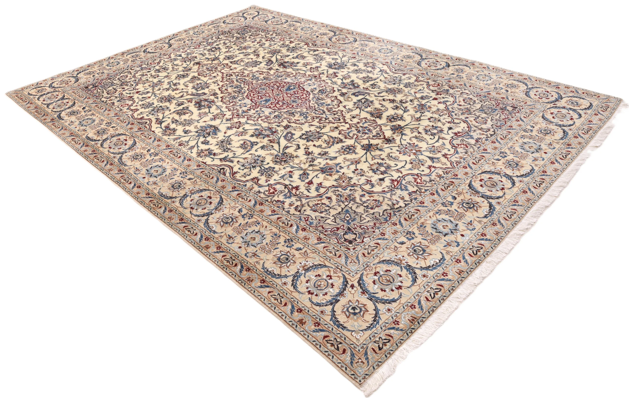 Nain Perserteppich 305 × 205 cm aus Wolle & Seide, handgeknüpft