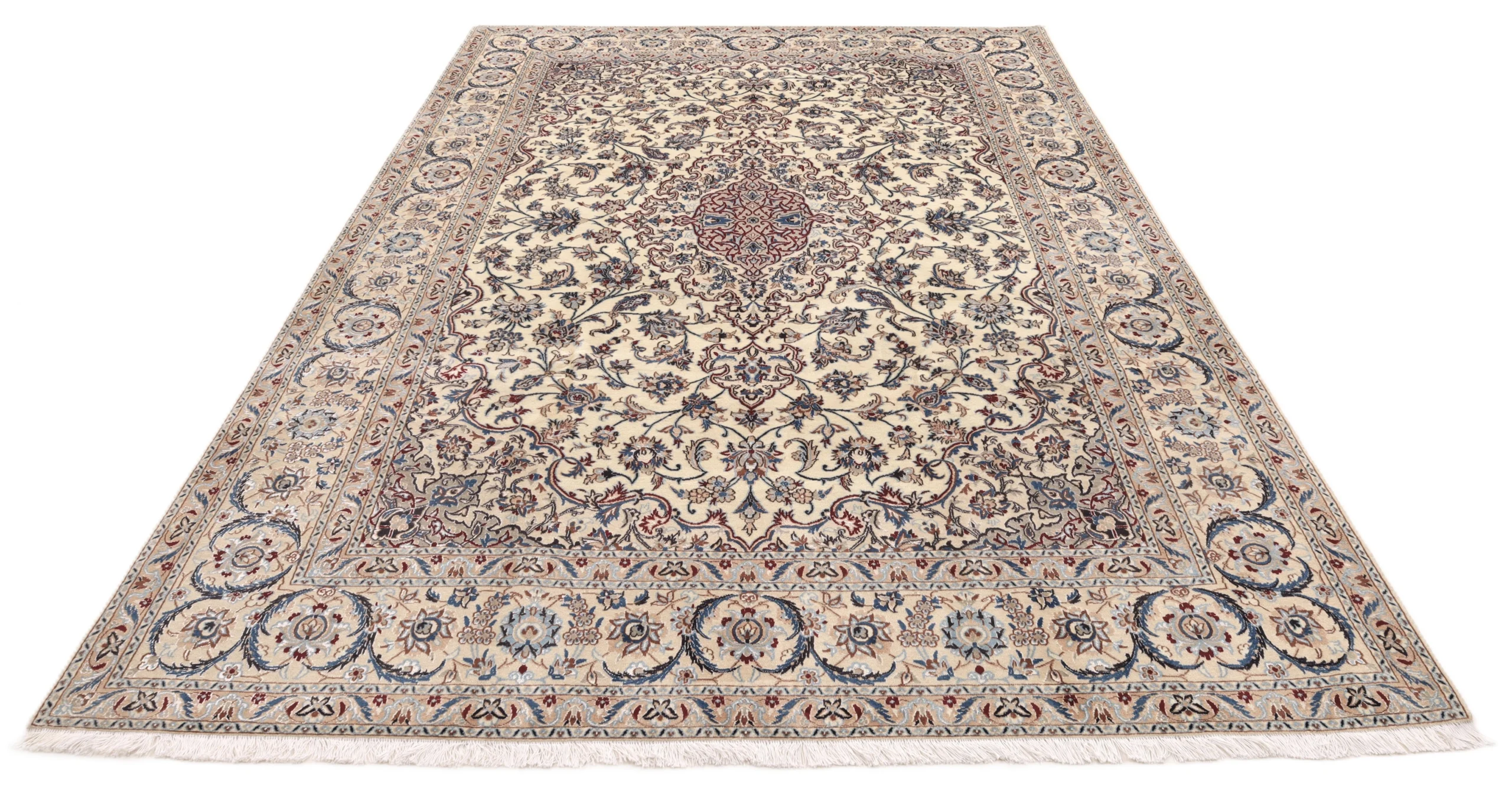 Nain Perserteppich 305 × 205 cm aus Wolle & Seide, handgeknüpft