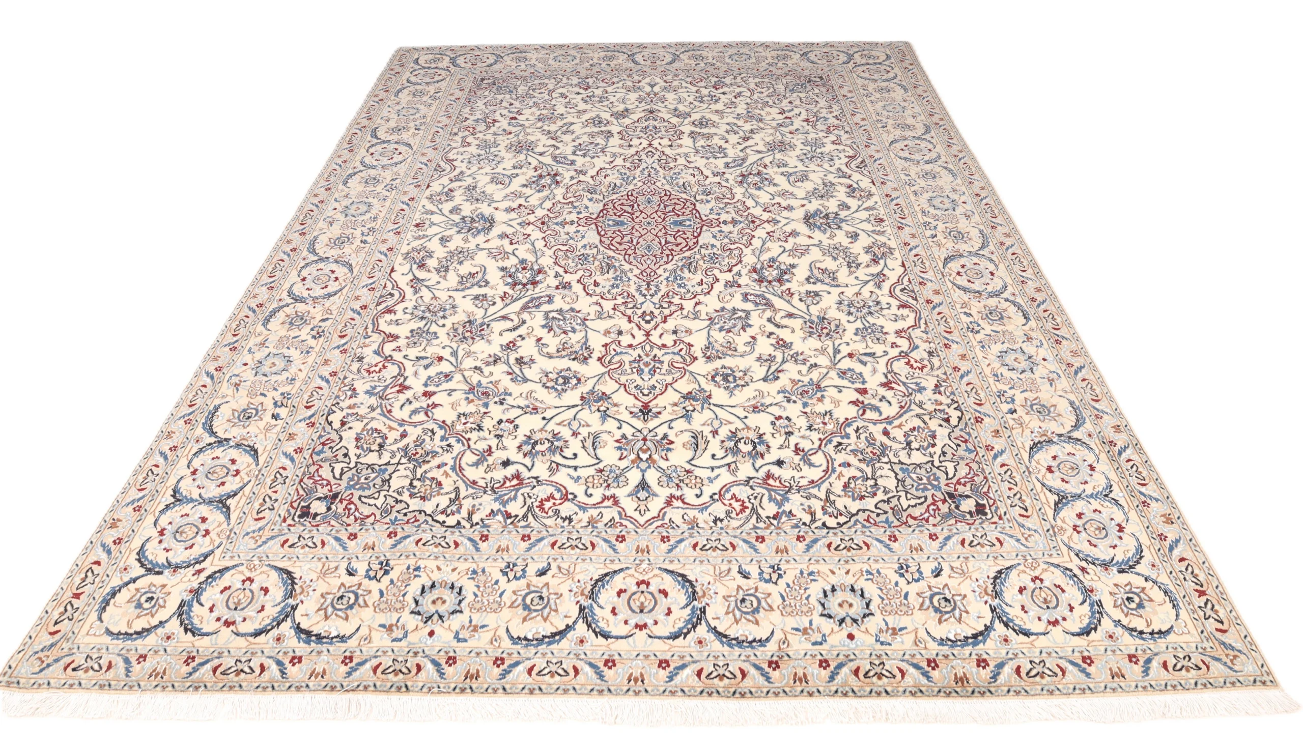 Nain Perserteppich 305 × 205 cm aus Wolle & Seide, handgeknüpft