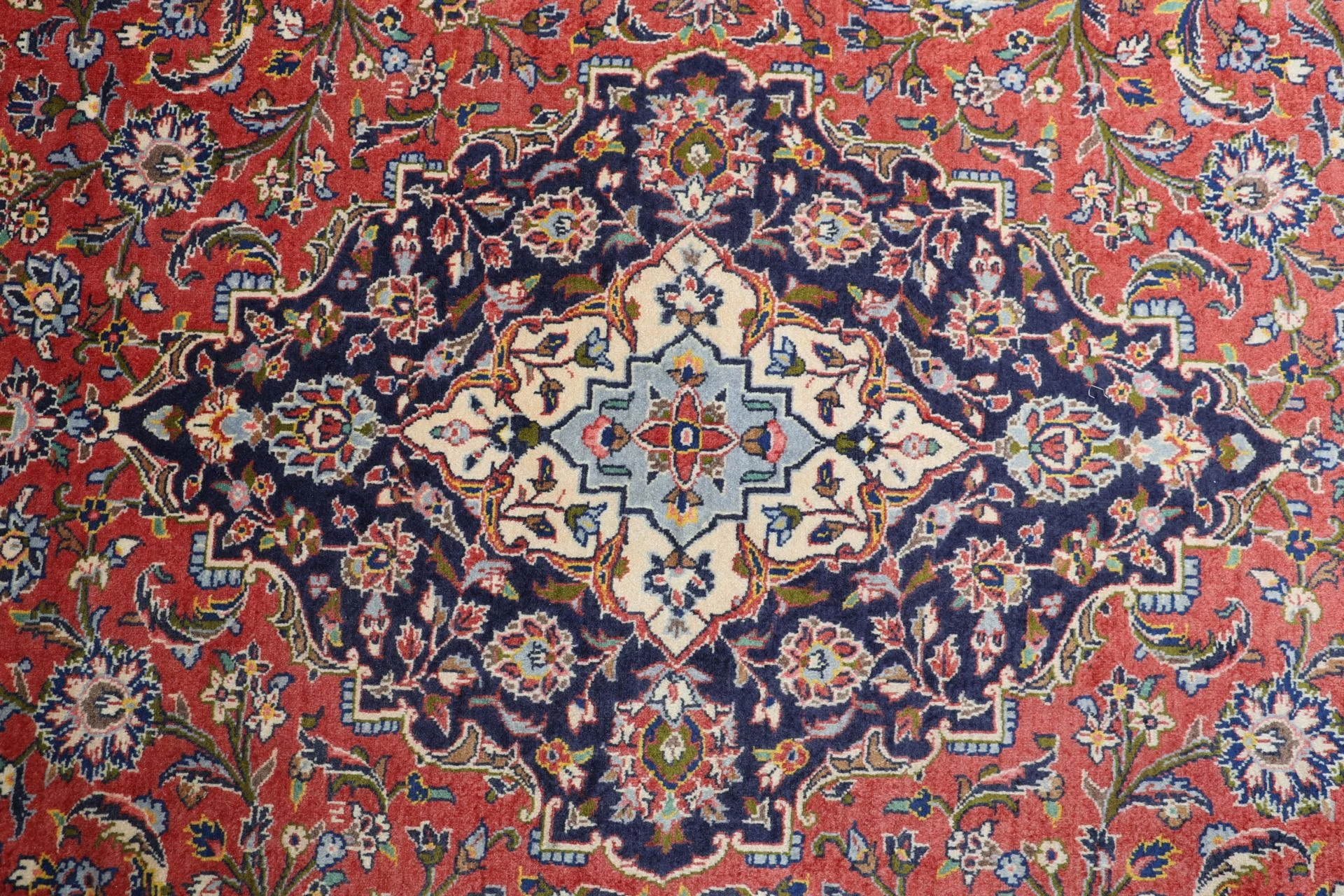 Handgeknüpfter Kashan Perserteppich, 255 × 360 cm, Wolle