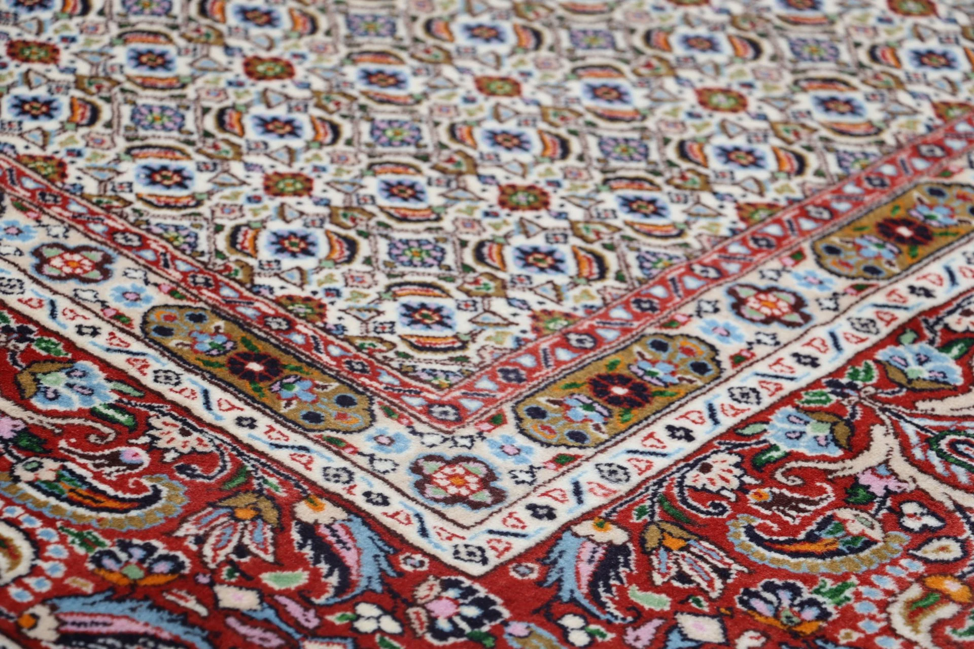 Handgeknüpfter Moud Perserteppich, 207 × 300 cm, Wolle