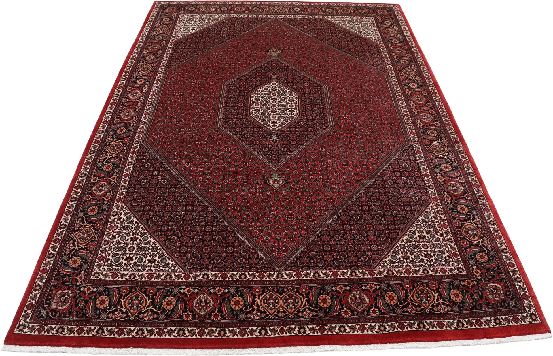 Handgeknüpfter Bijar Perserteppich, 203 × 295 cm, Wolle & Seide