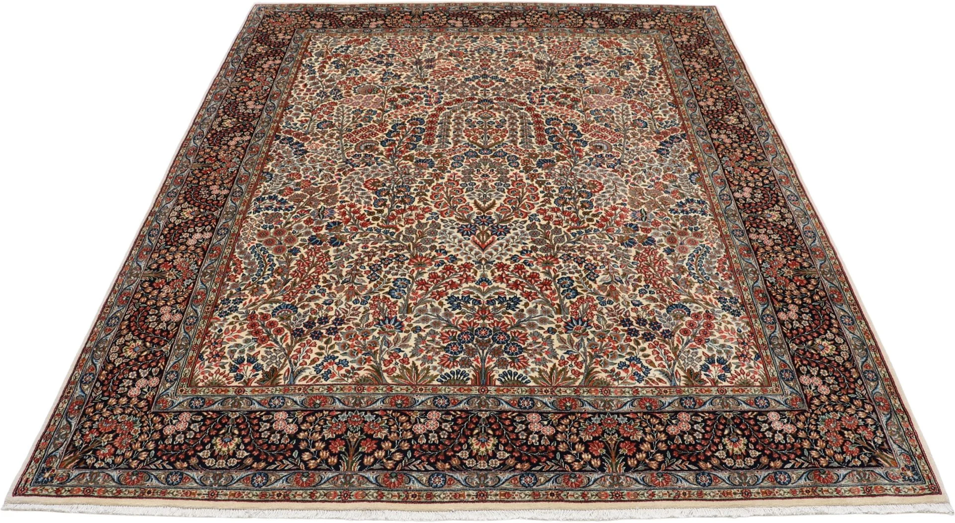 Handgeknüpfter Kerman Perserteppich, 220 × 280 cm, Wolle