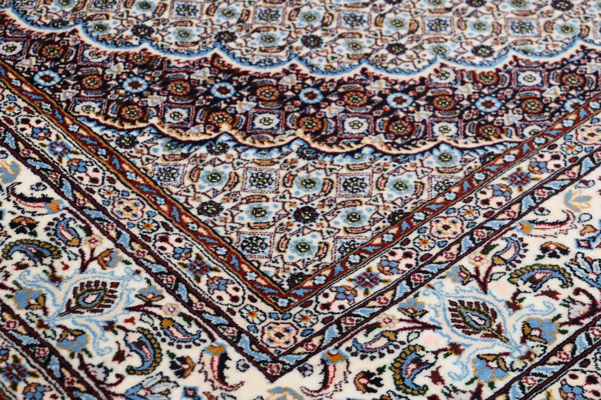 Handgeknüpfter Moud Perserteppich, 195 × 255 cm, Wolle