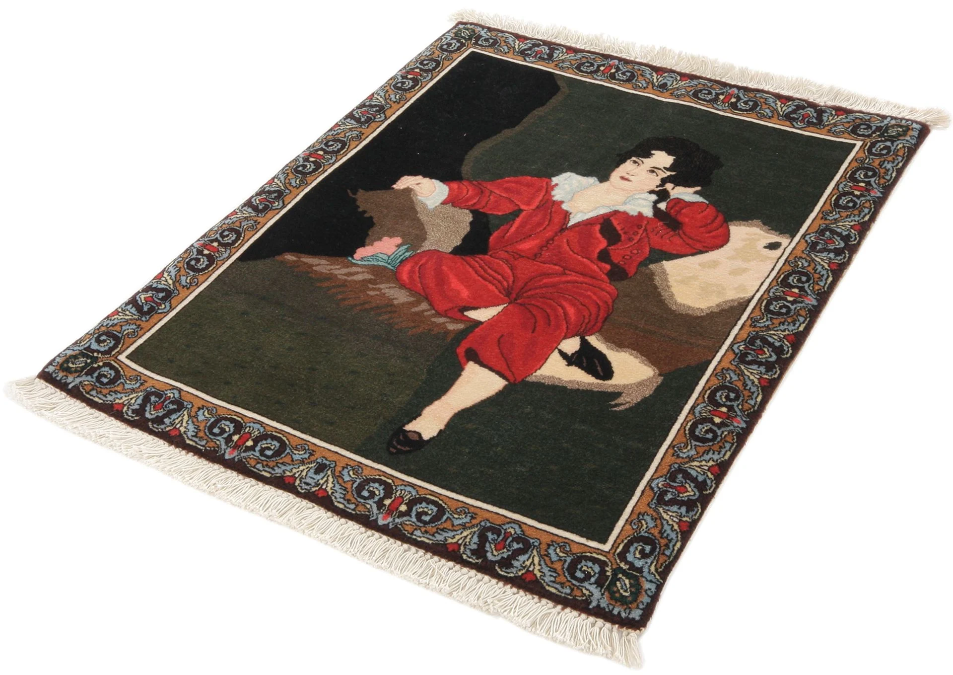 Handgeknüpfter Täbriz Perserteppich 64 × 79 cm