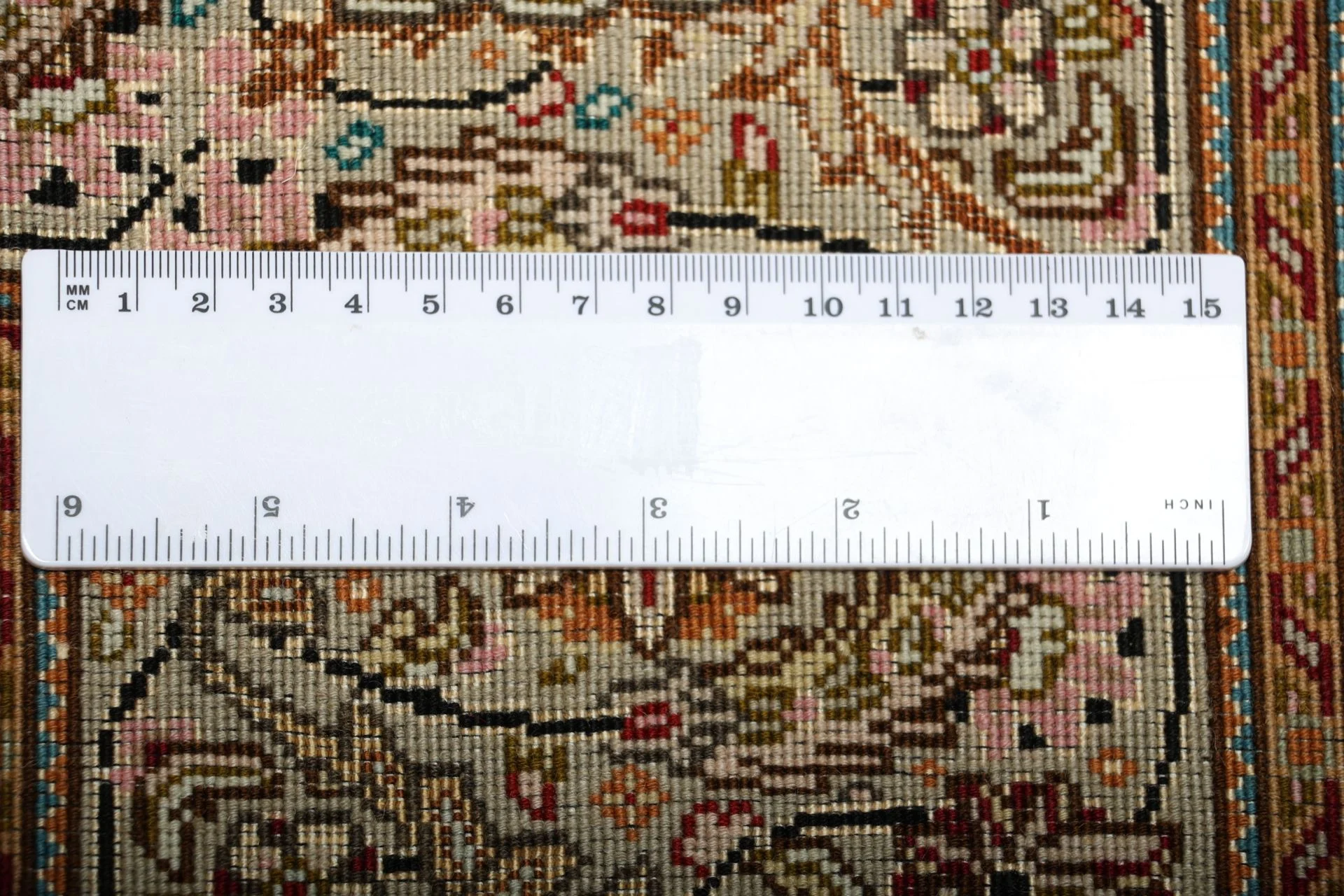 Handgeknüpfter Täbriz Perserteppich, 202 × 246 cm, Wolle & Seide