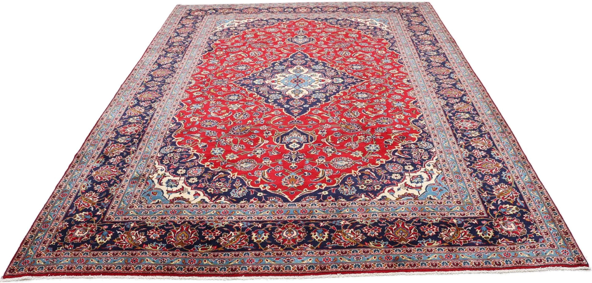 Handgeknüpfter Kashan Perserteppich 252 × 345 cm