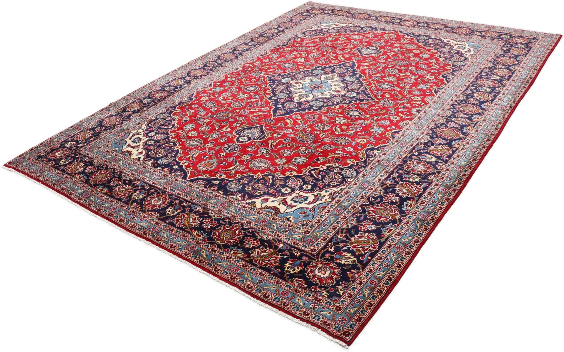 Handgeknüpfter Kashan Perserteppich 252 × 345 cm
