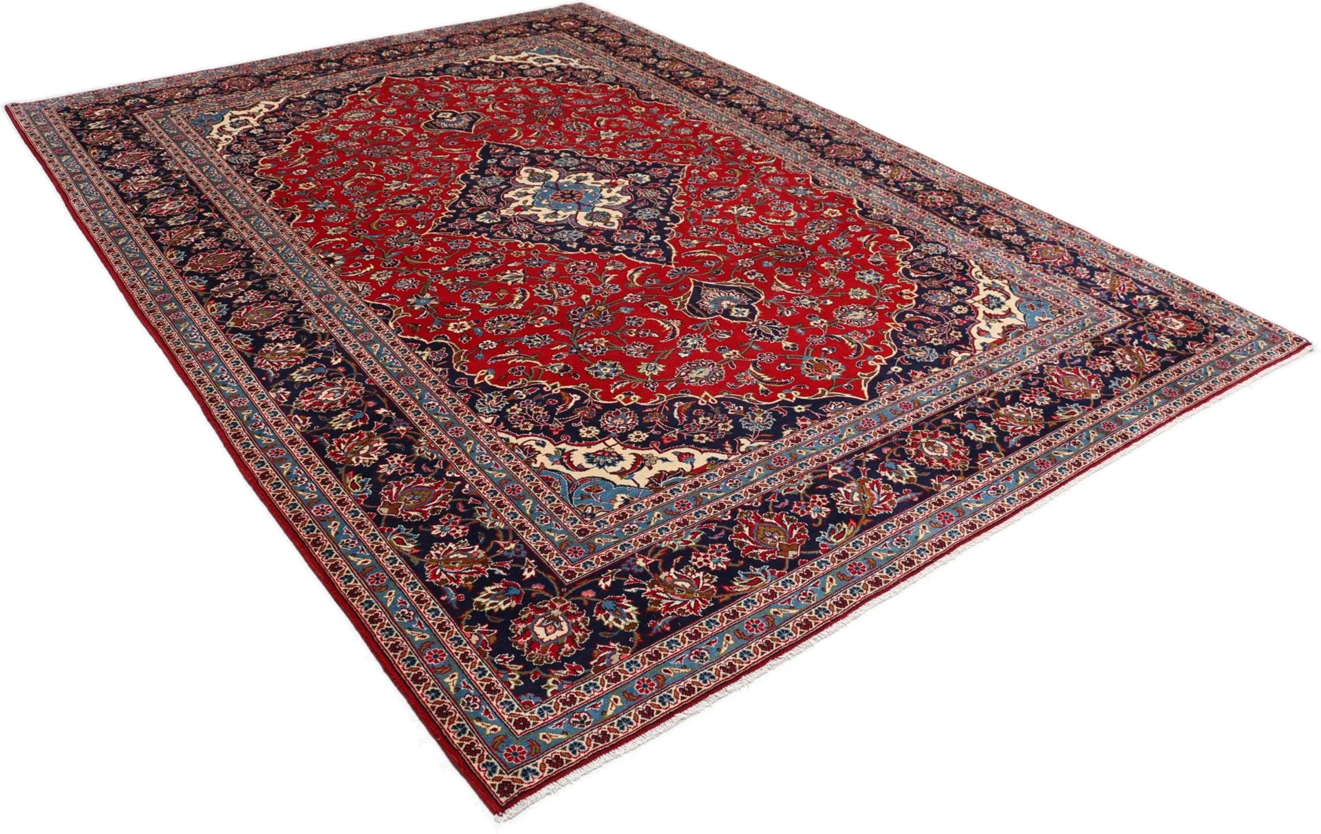 Handgeknüpfter Kashan Perserteppich 252 × 345 cm