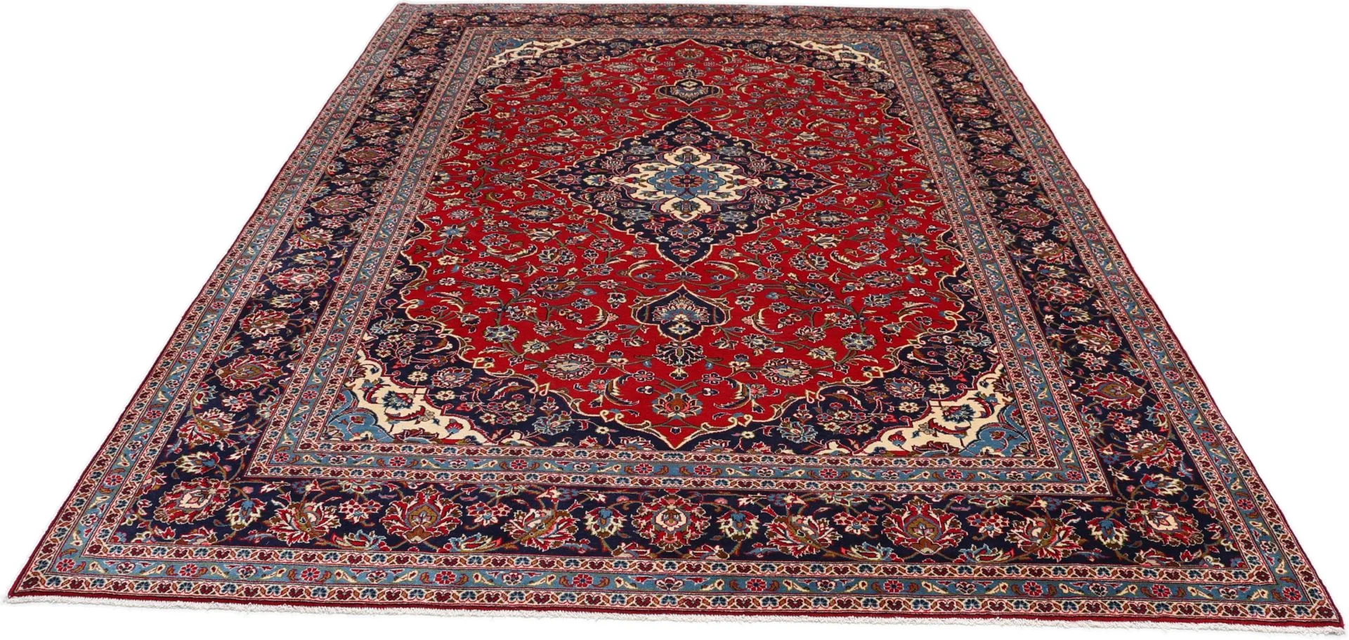 Handgeknüpfter Kashan Perserteppich 252 × 345 cm