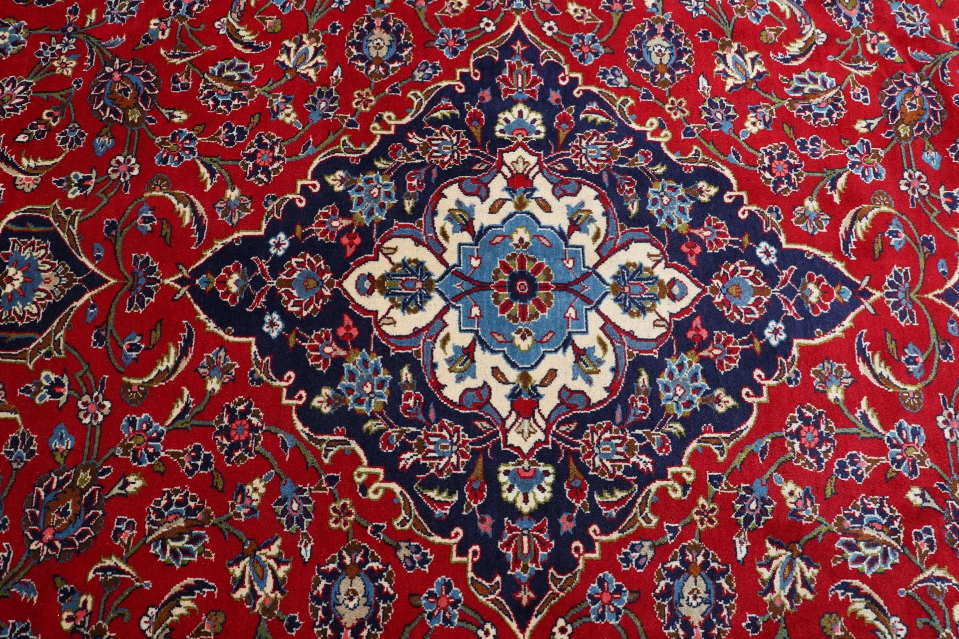 Handgeknüpfter Kashan Perserteppich 252 × 345 cm