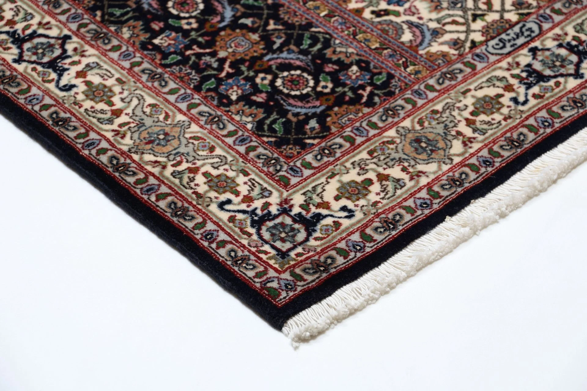 Handgeknüpfter Täbriz Perserteppich, 79 × 345 cm, Wolle & Seide