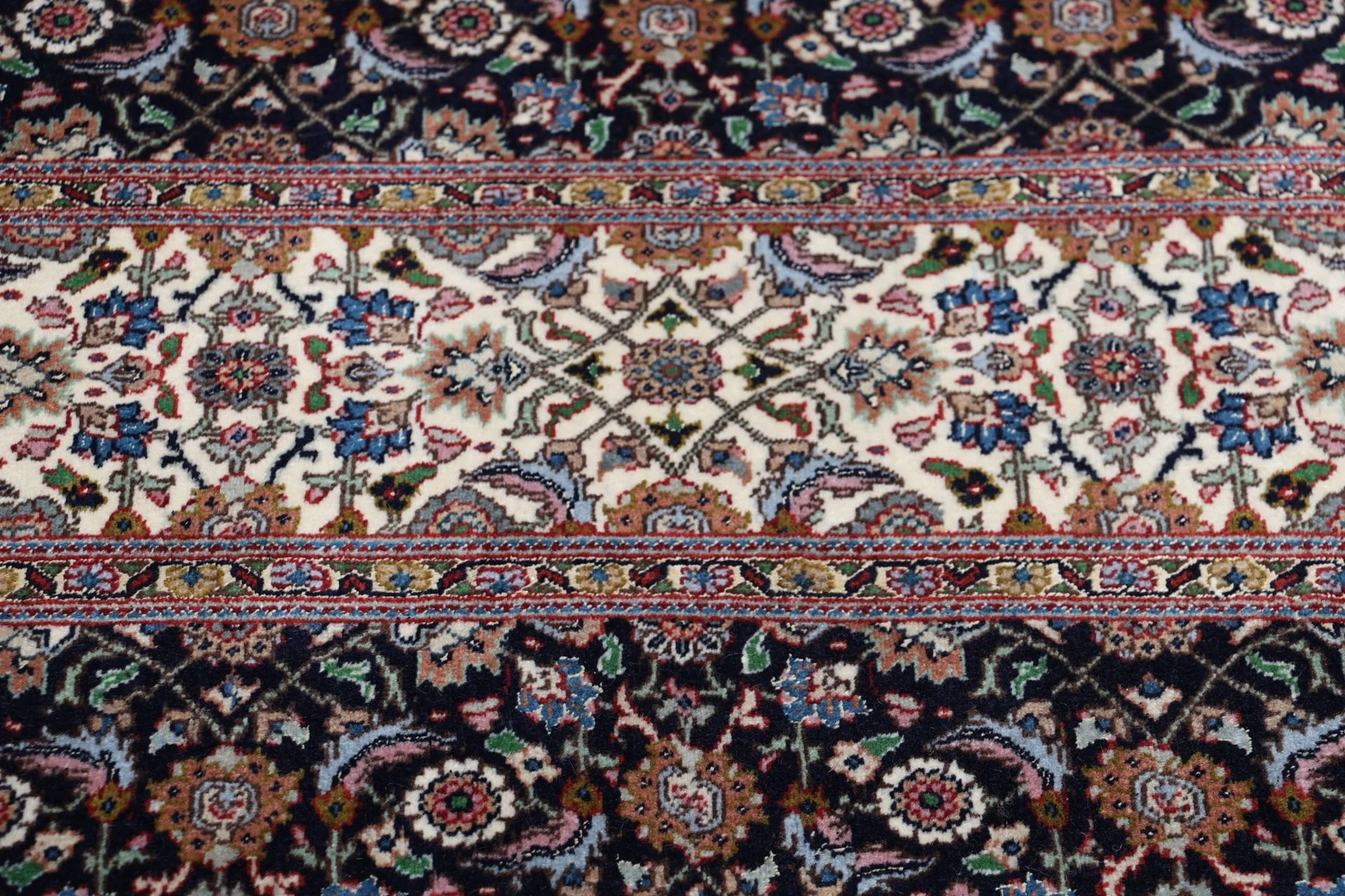 Handgeknüpfter Täbriz Perserteppich, 79 × 345 cm, Wolle & Seide