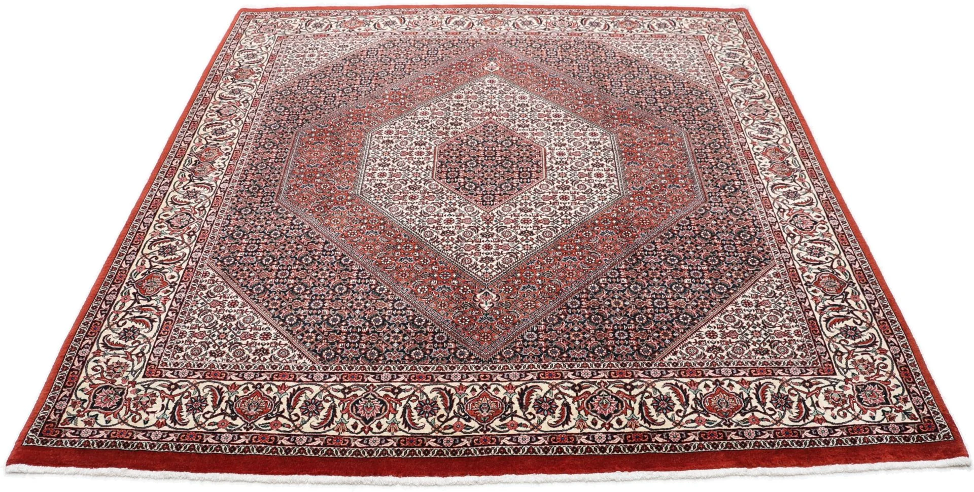 Bijar Perserteppich 205 × 215 cm aus Wolle & Seide, handgeknüpft