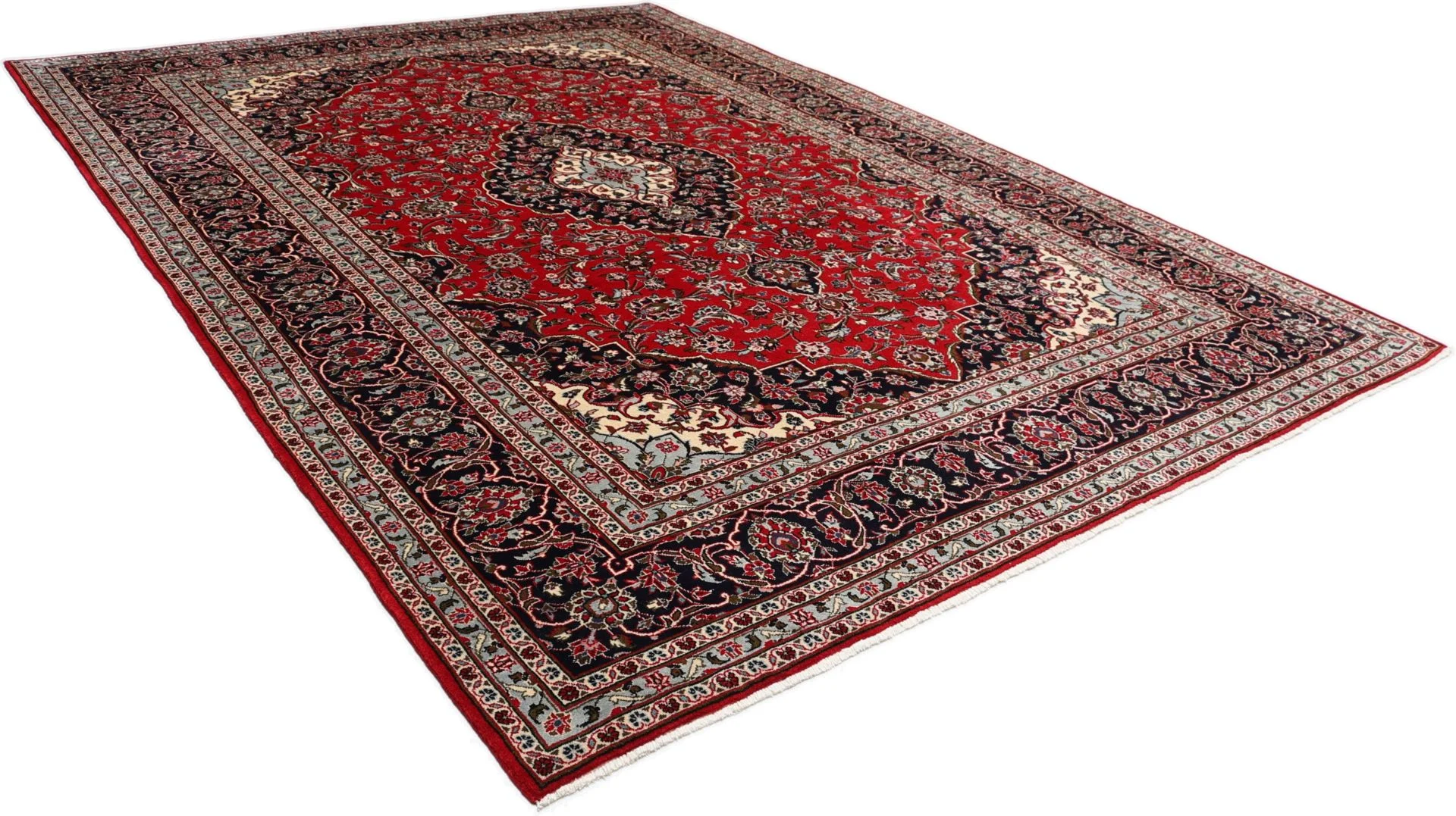 Handgeknüpfter Kashan Perserteppich, 245 × 345 cm, Wolle