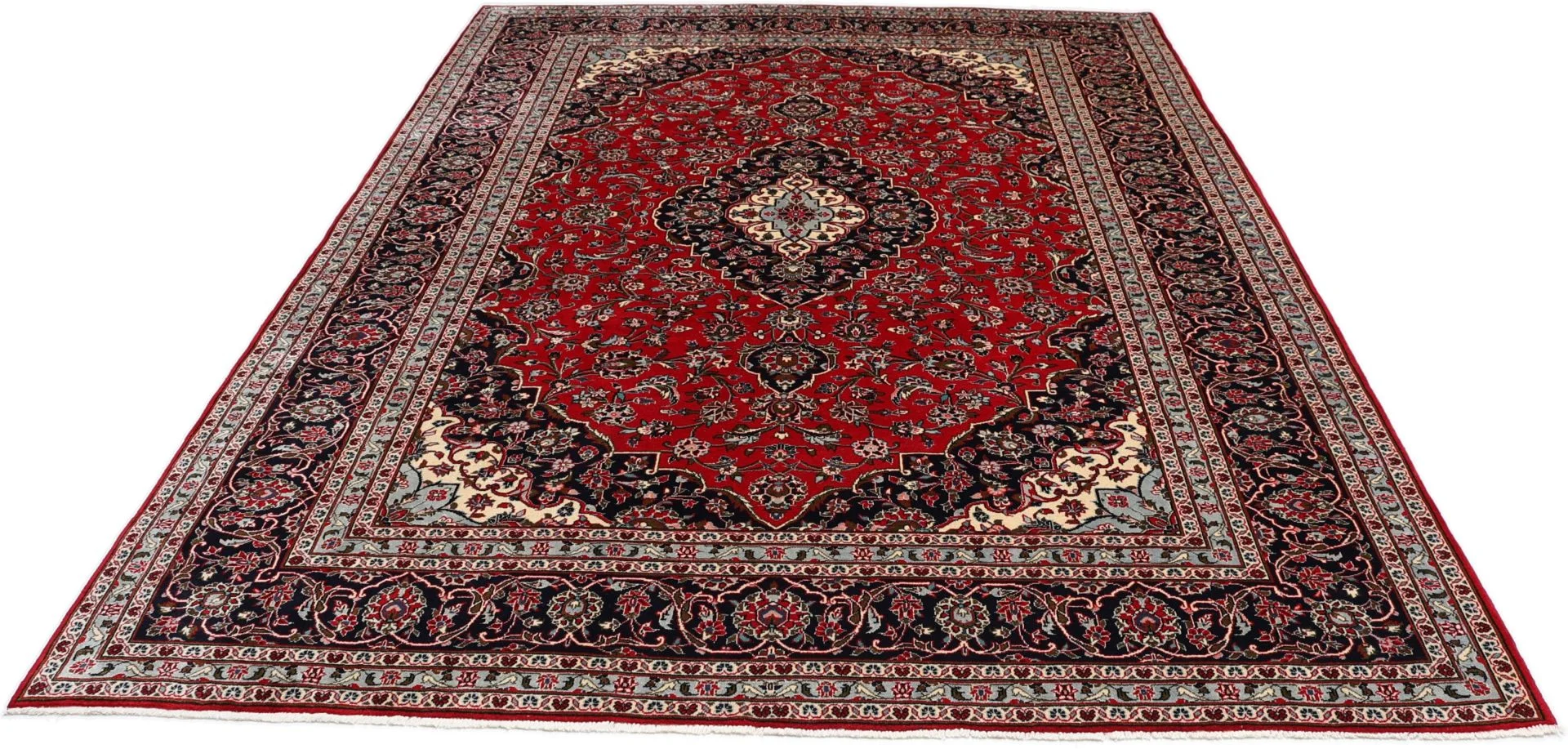 Handgeknüpfter Kashan Perserteppich, 245 × 345 cm, Wolle