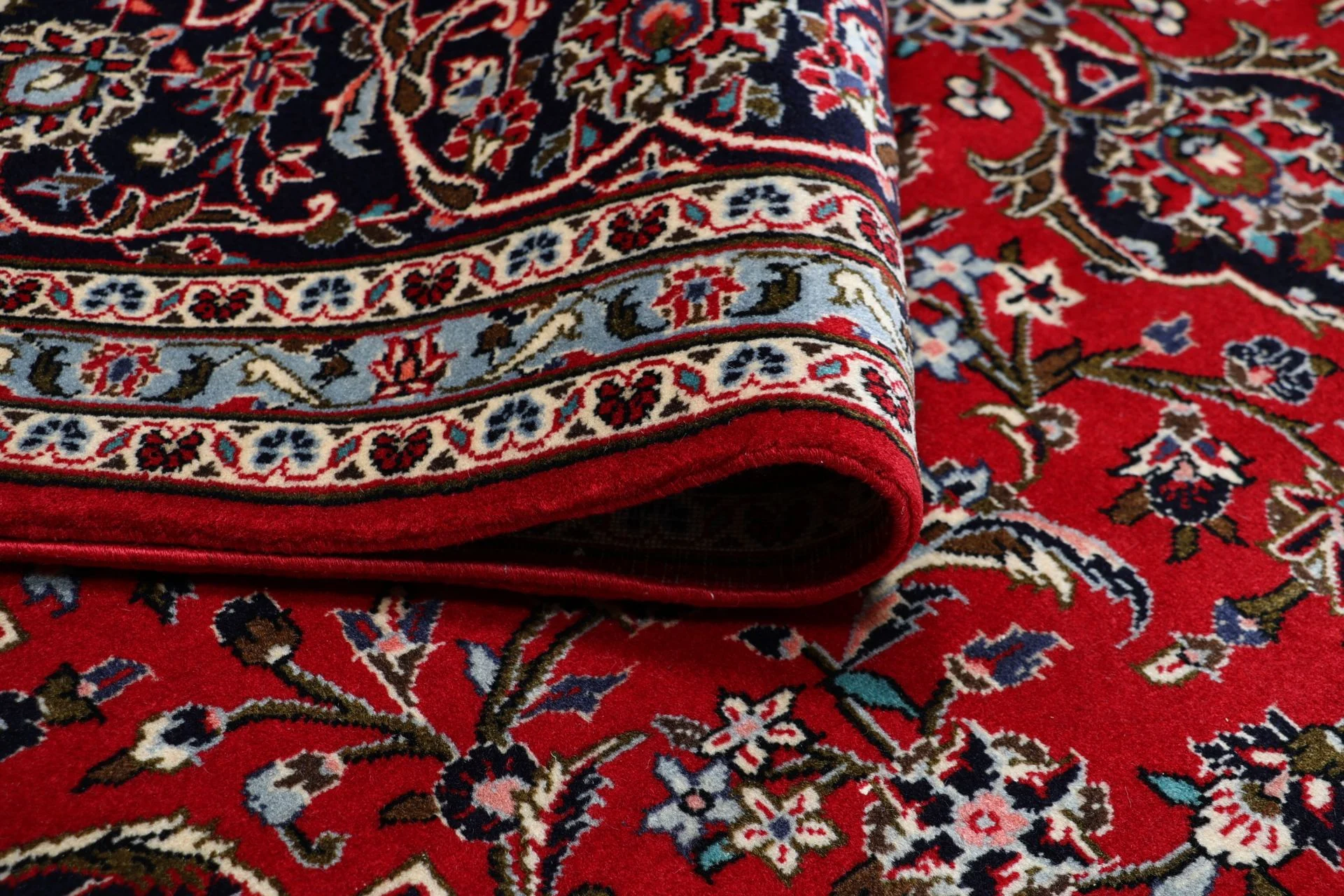 Handgeknüpfter Kashan Perserteppich, 245 × 345 cm, Wolle