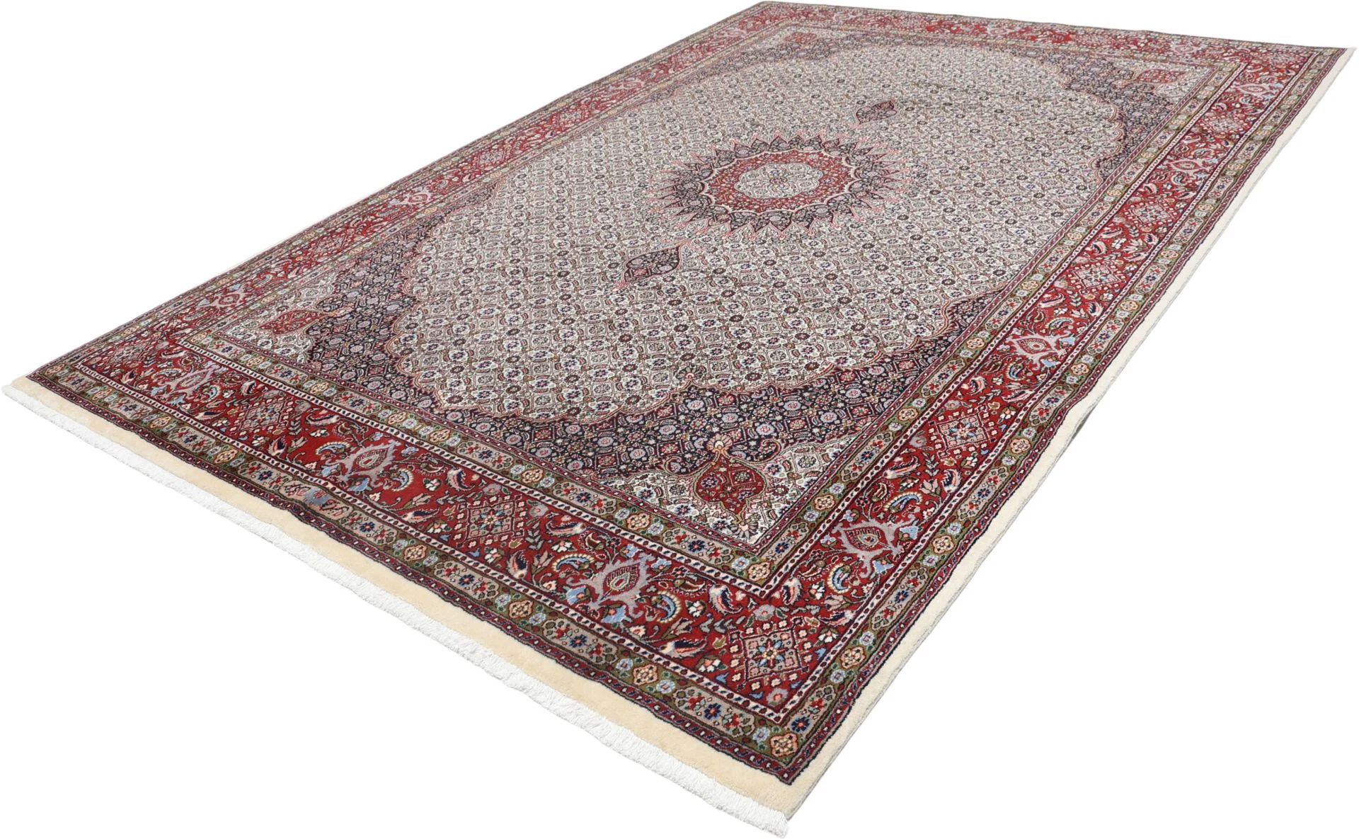Moud Perserteppich 200 × 293 cm aus Wolle & Seide, handgeknüpft