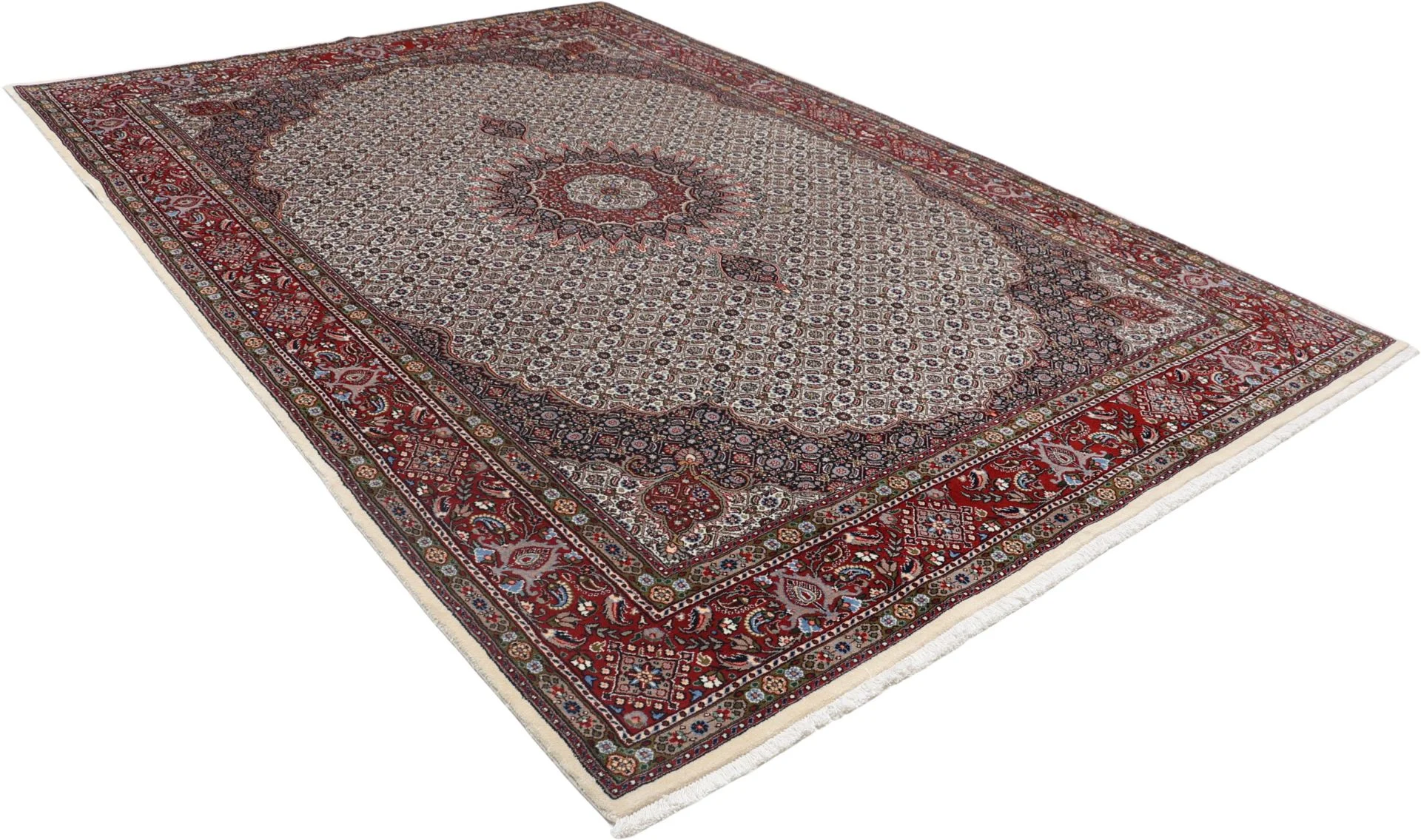 Moud Perserteppich 200 × 293 cm aus Wolle & Seide, handgeknüpft